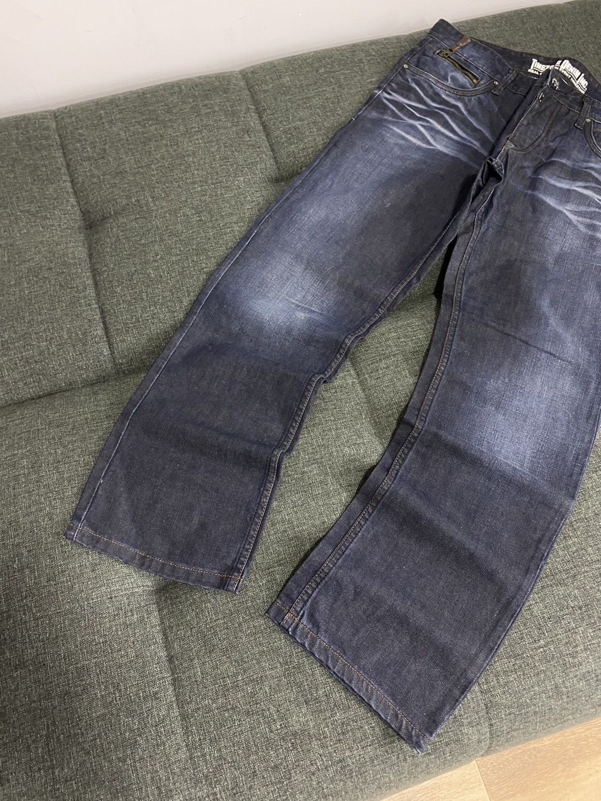 If Six Was Nine Vintage Flared Washed Faded Jeans Japanese Y2K Wide Baggy Size US 34 / EU 50 - 2 Thumbnail