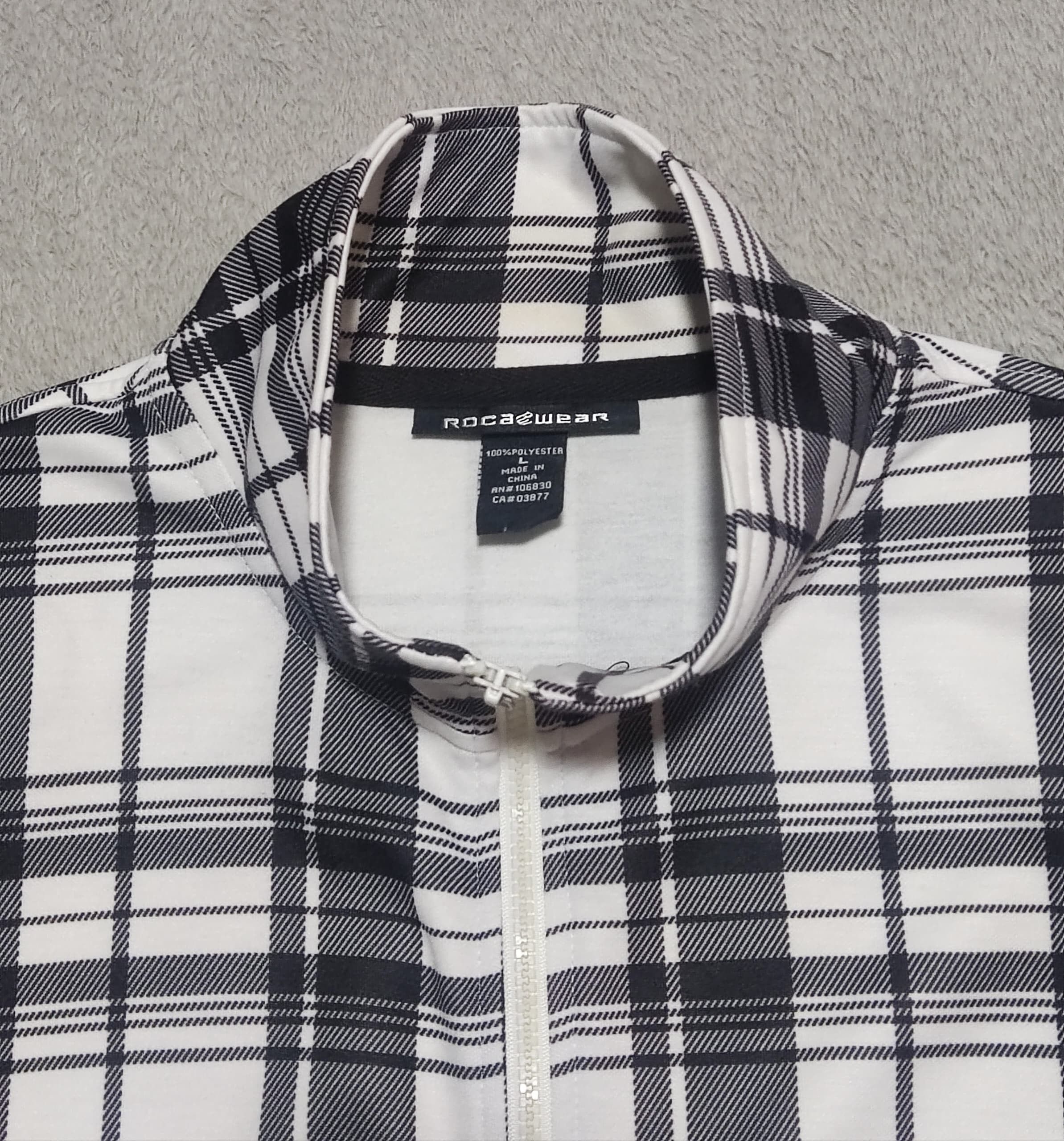 Rocawear Vintage Rocawear Monochrome Plaid Jacket Embroidered Logo Size US L / EU 52-54 / 3 - 4 Thumbnail