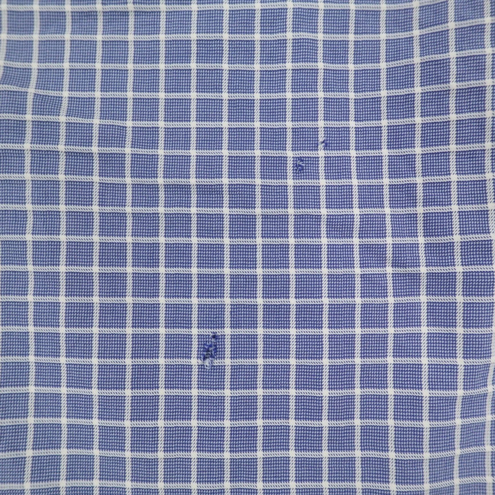 Vintage Stenstroms Shirt Mens XL Blue White Plaid Twofold Super Cotton Button Up Size US XL / EU 56 / 4 - 6 Thumbnail