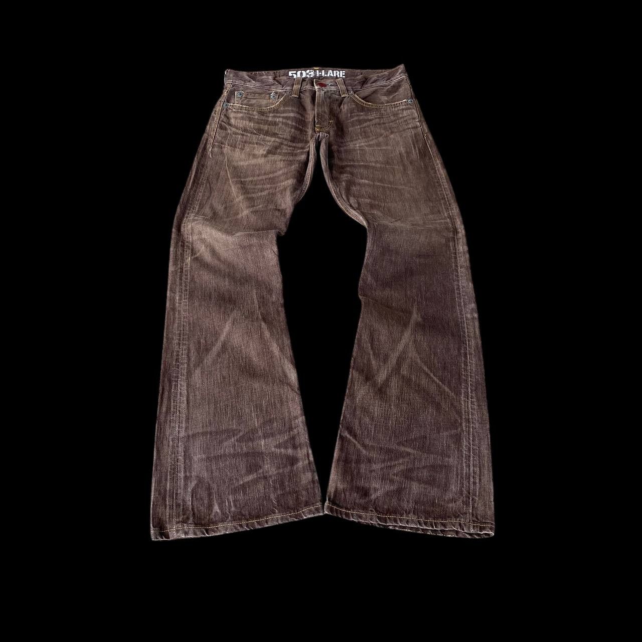 Edwin FLARE EWDIN 503 HERINGBONE GHOSTCLAW DARK BROWN Size US 30 / EU 46 - 3 Thumbnail