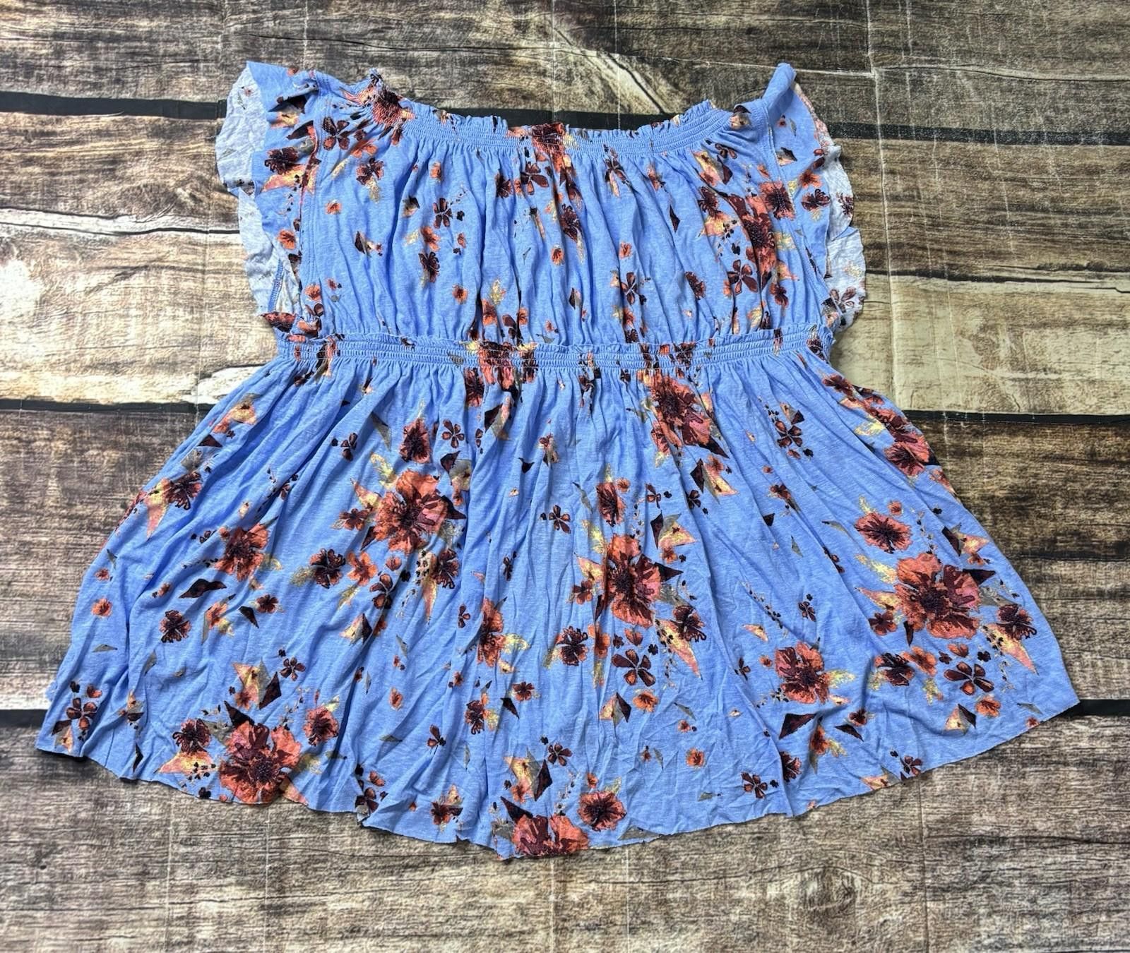 Other Free People We The Free Top Women Medium Floral Linen Blend Size M / US 6-8 / IT 42-44 - 3 Thumbnail