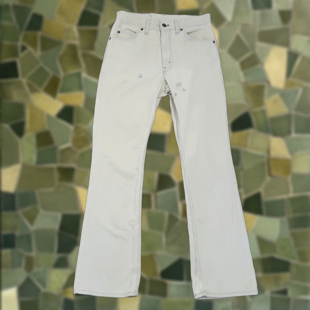 Levi's VINTAGE Levi's Cream Corduroy High Rise Bootcut Flare Jeans Womens 31x32 Boots Cut Bohemian 1970s Men/Women? Size 30" / US 8 / IT 44 - 1 Thumbnail