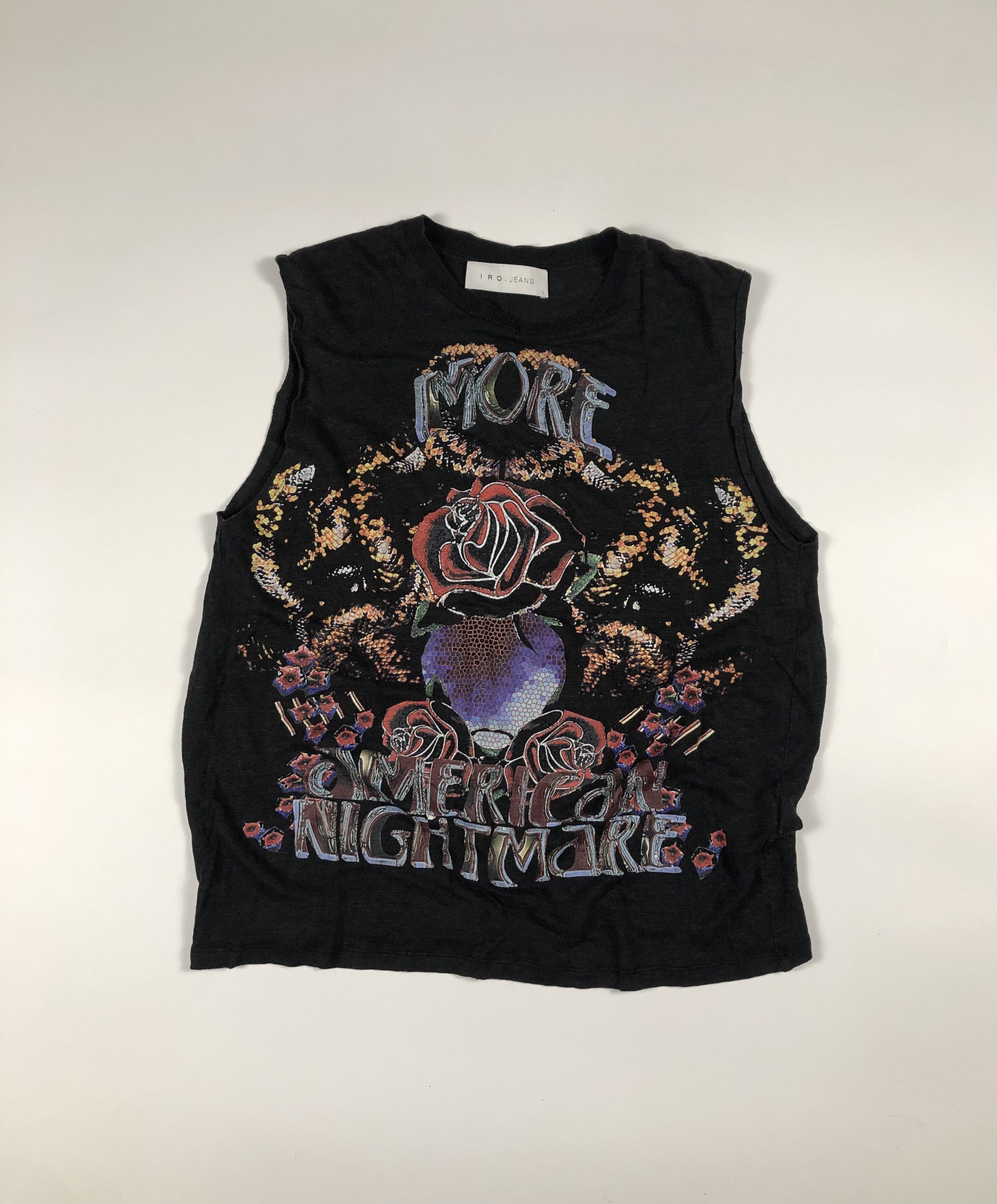 Iro Iro Jeans Linen Sleeveless “More American Nightmare” Size L / US 10 / IT 46 - 1 Thumbnail