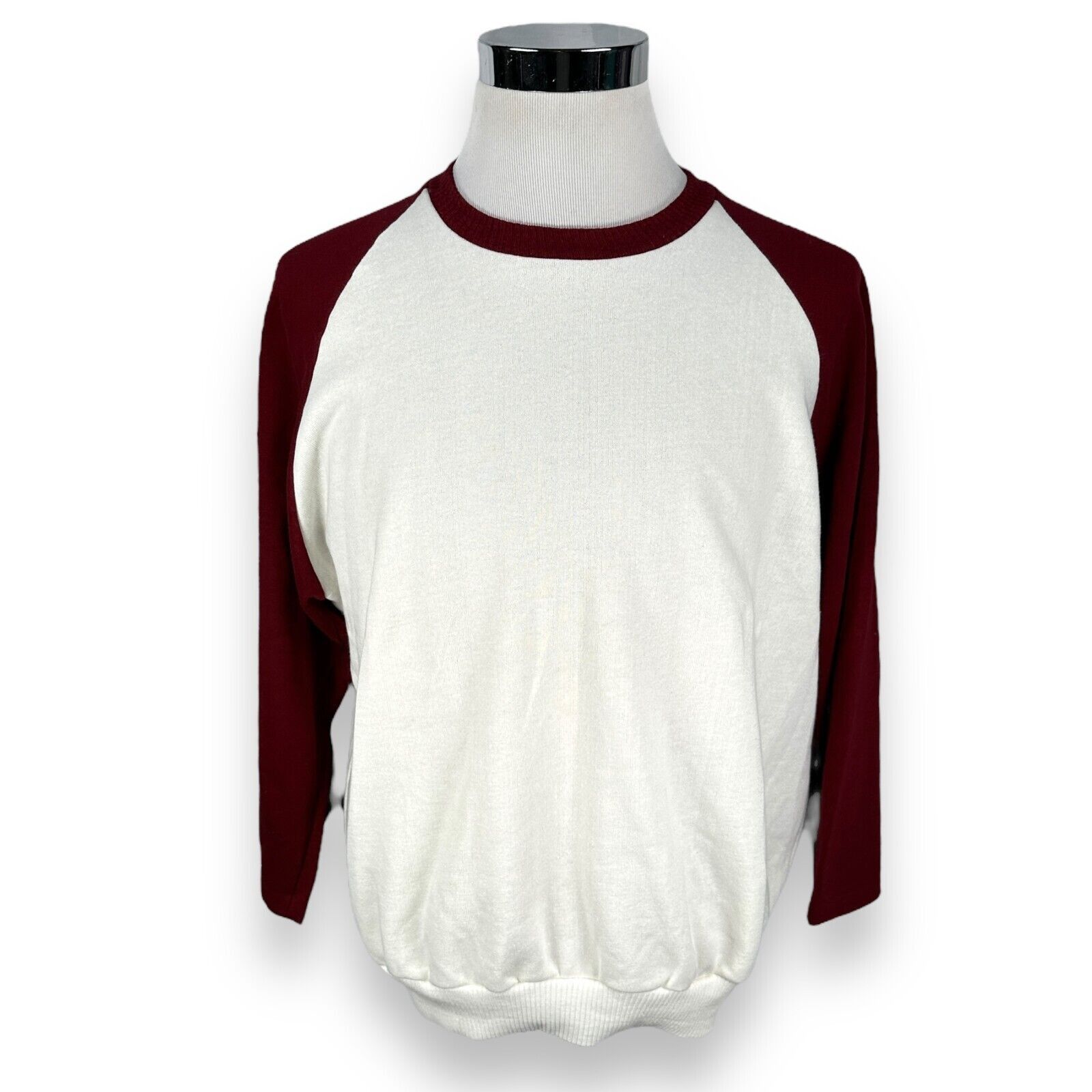 The Unbranded Brand Campus Sports Sweatshirt Men's XL White Burgundy Long Sleeve Size US XL / EU 56 / 4 - 1 Thumbnail