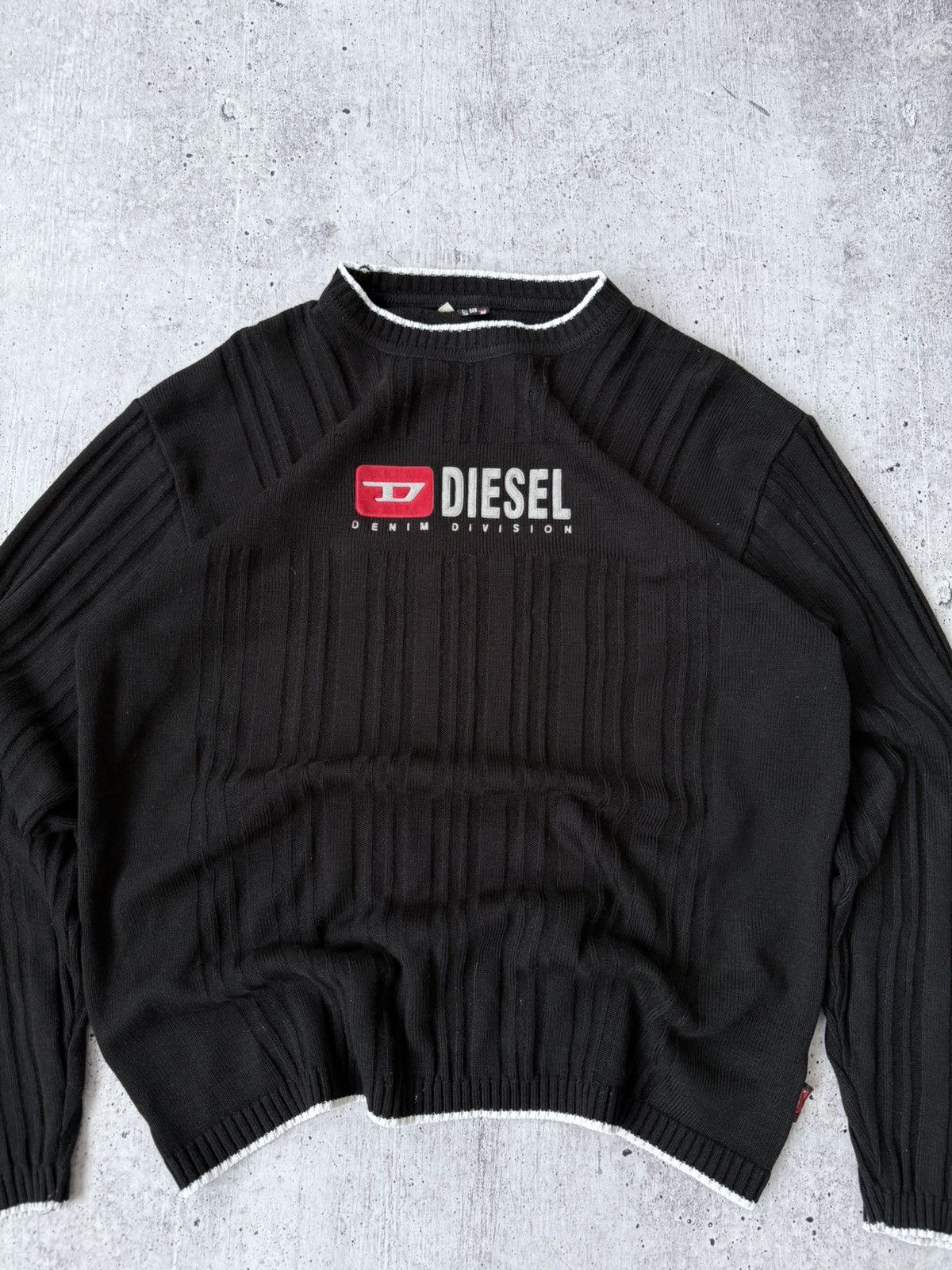 Diesel × Vintage Diesel Vintage Big Logo Y2K Sweater Size US XL / EU 56 / 4 - 5 Thumbnail