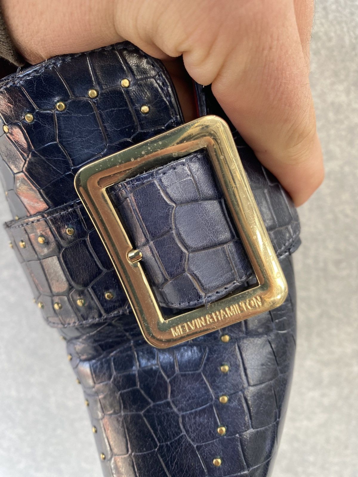 Melvin & Hamilton Melvin&Hamilton 30 Anni Alligator Luna 3 Turtle Navy Boots Size US 8 / EU 41 - 9 Thumbnail