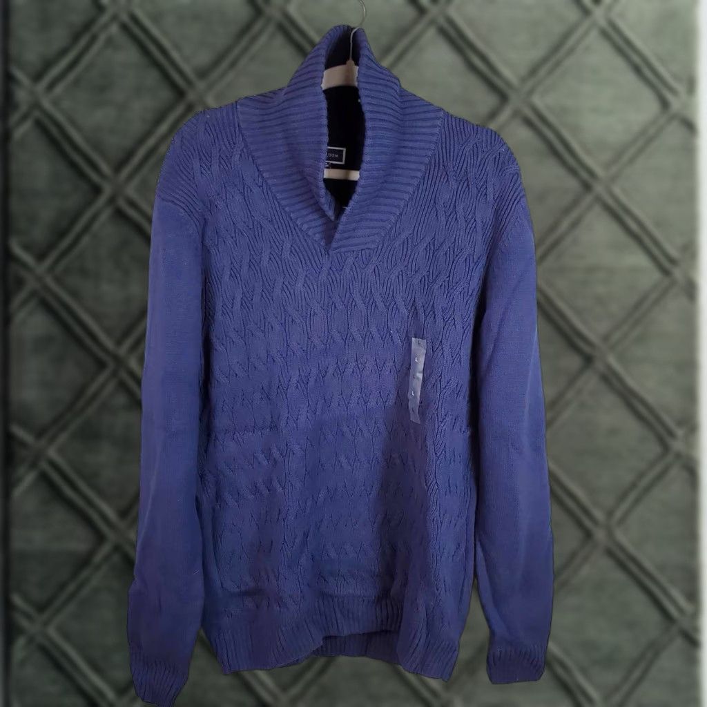 Club Room Club Room Mens Chunky Knit Sweater Karanda Cowl Neck NWT 100% Cotton Size L Size US L / EU 52-54 / 3 - 1 Thumbnail
