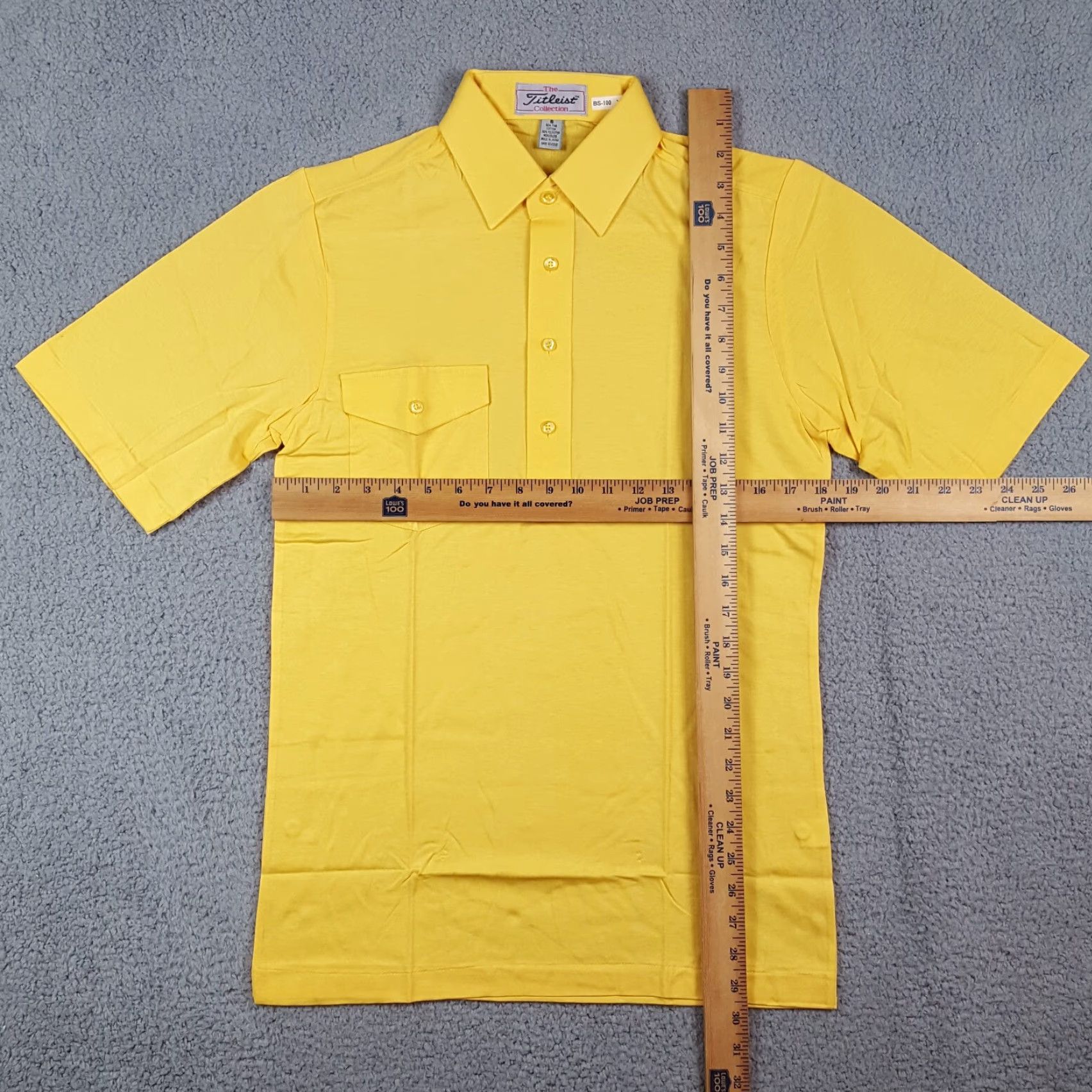 Titleist VINTAGE Titleist Polo Shirt Men's Small Yellow 90s Preppy Athletic Collared Short Sleeve Cotton Blend Golf Size US S / EU 44-46 / 1 - 6 Thumbnail