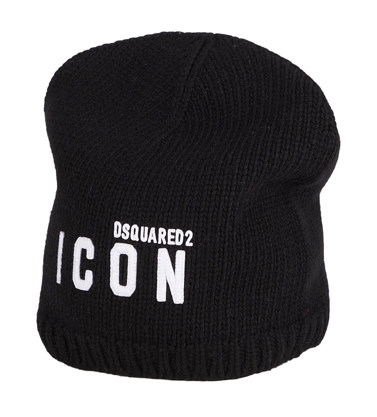 Dsquared2 Dsquared2 logo patch icon beanie hat DSQ2 wool black🎨 blk Size ONE SIZE - 1 Preview