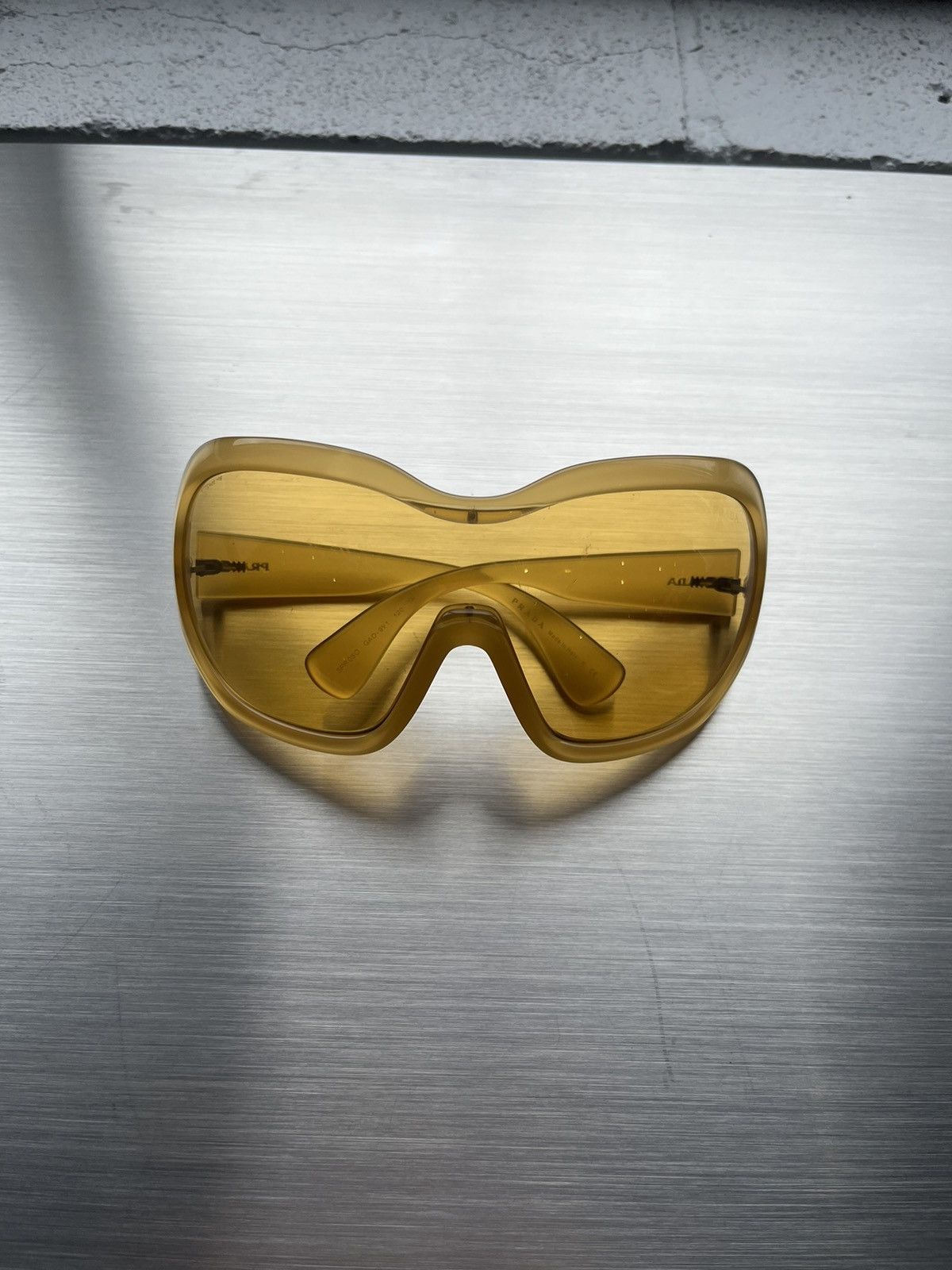 image of Prada F/w 2011 Illusion Sunglasses in Yellow, Men's