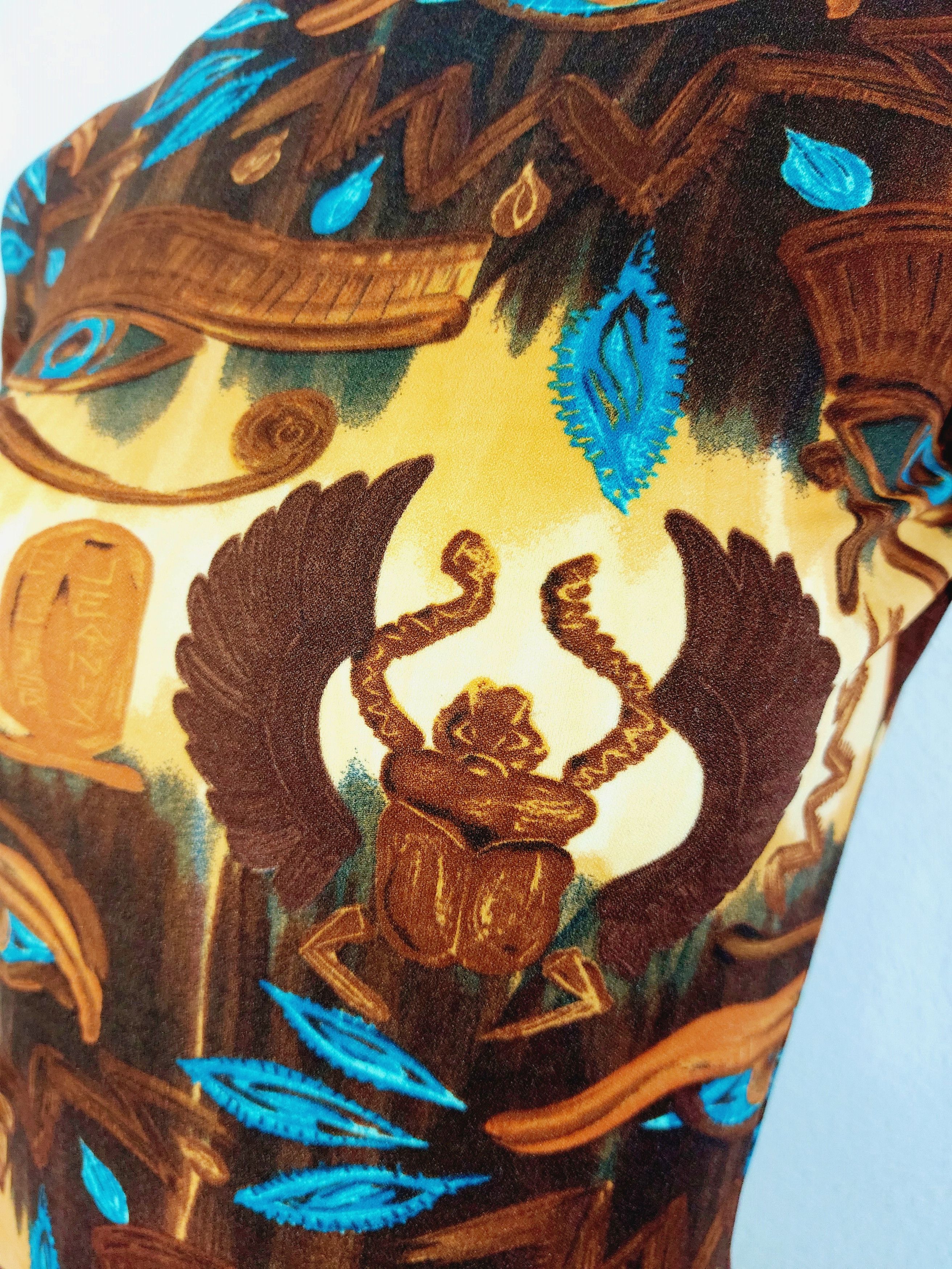 Jean Paul Gaultier Jean Paul Gaultier Egypt 1997 Horus Scarab Hieroglyph Dress Size S / US 4 / IT 40 - 20 Thumbnail