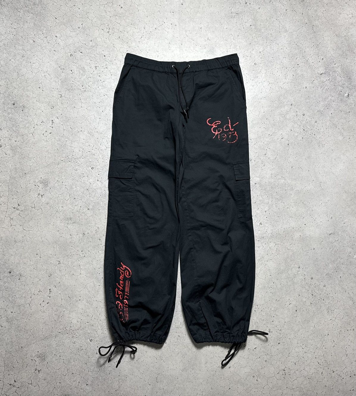 Ed Hardy Ed Hardy Big Logo Baggy Track Pants Black Size M Size US 32 / EU 48 - 2 Thumbnail