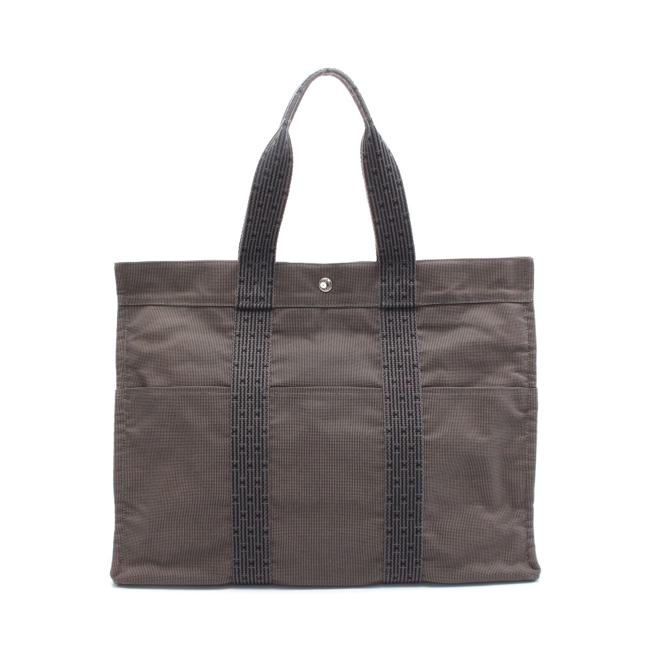Hermes Hermes Yale Line Gm Handbag Tote Bag Canvas Gray Silver Hardware Size ONE SIZE - 1 Thumbnail