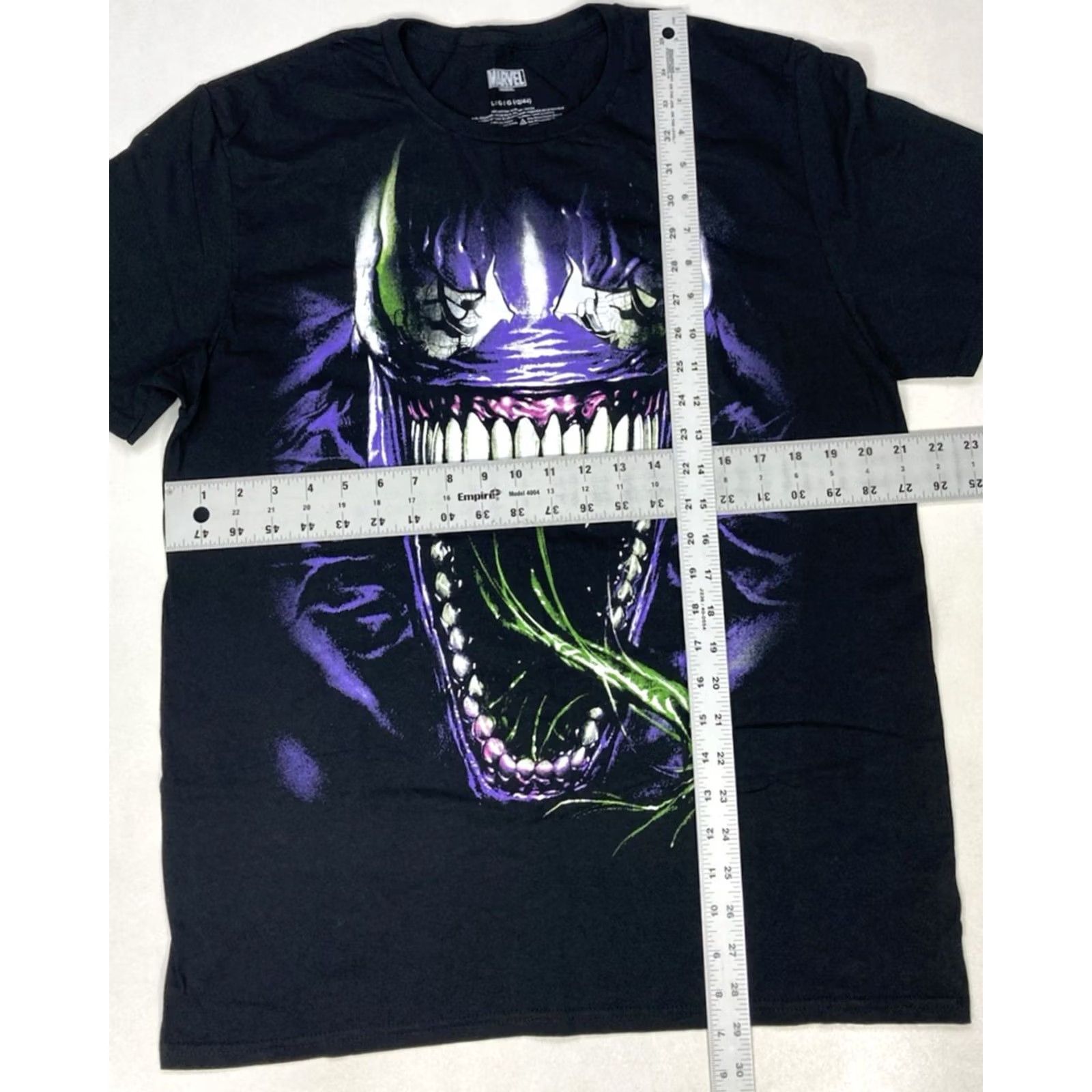 Vintage Marvel Venom Graphic T-shirt Men Large Black Short Sleeve Big Face Scary Size US XL / EU 56 / 4 - 5 Thumbnail