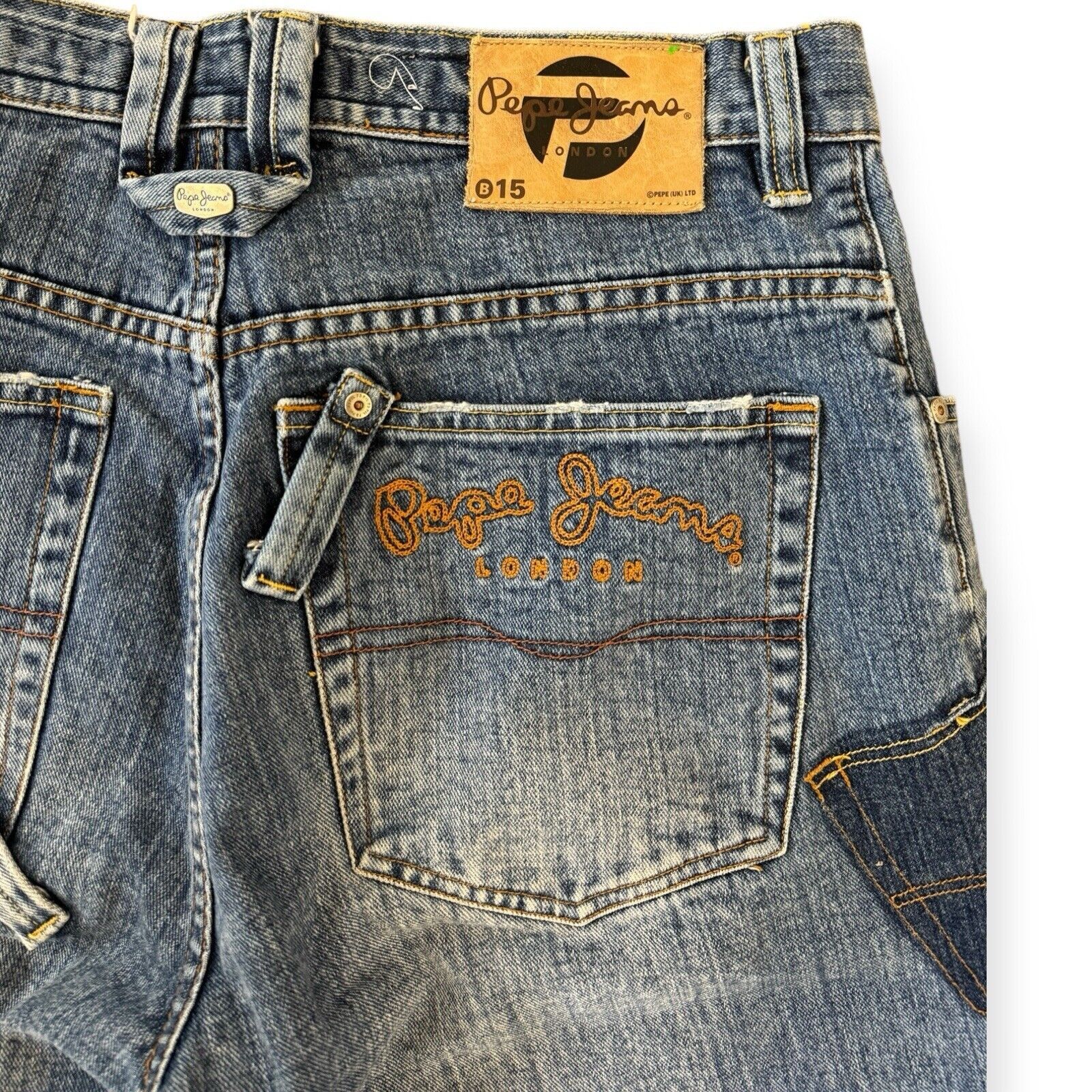 Pepe Jeans × Vintage UK 73 Blue London UK Denim Y2K Hip Hop Baggy 32x33 Wide Leg Size US 32 / EU 48 - 7 Thumbnail