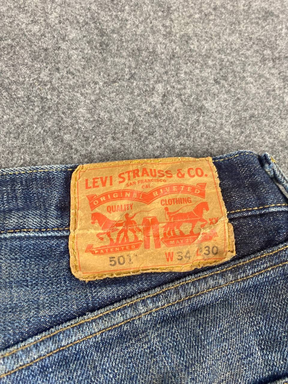 Levi's vintage levis 501 distressed denim nice design Size US 36 / EU 52 - 7 Thumbnail