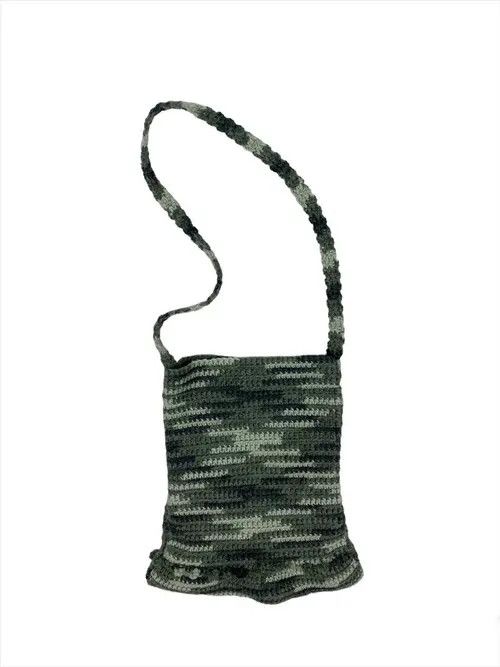 Handmade Handmade Knit Crochet Bag Avant Garde Vintage Style Size ONE SIZE - 4 Thumbnail