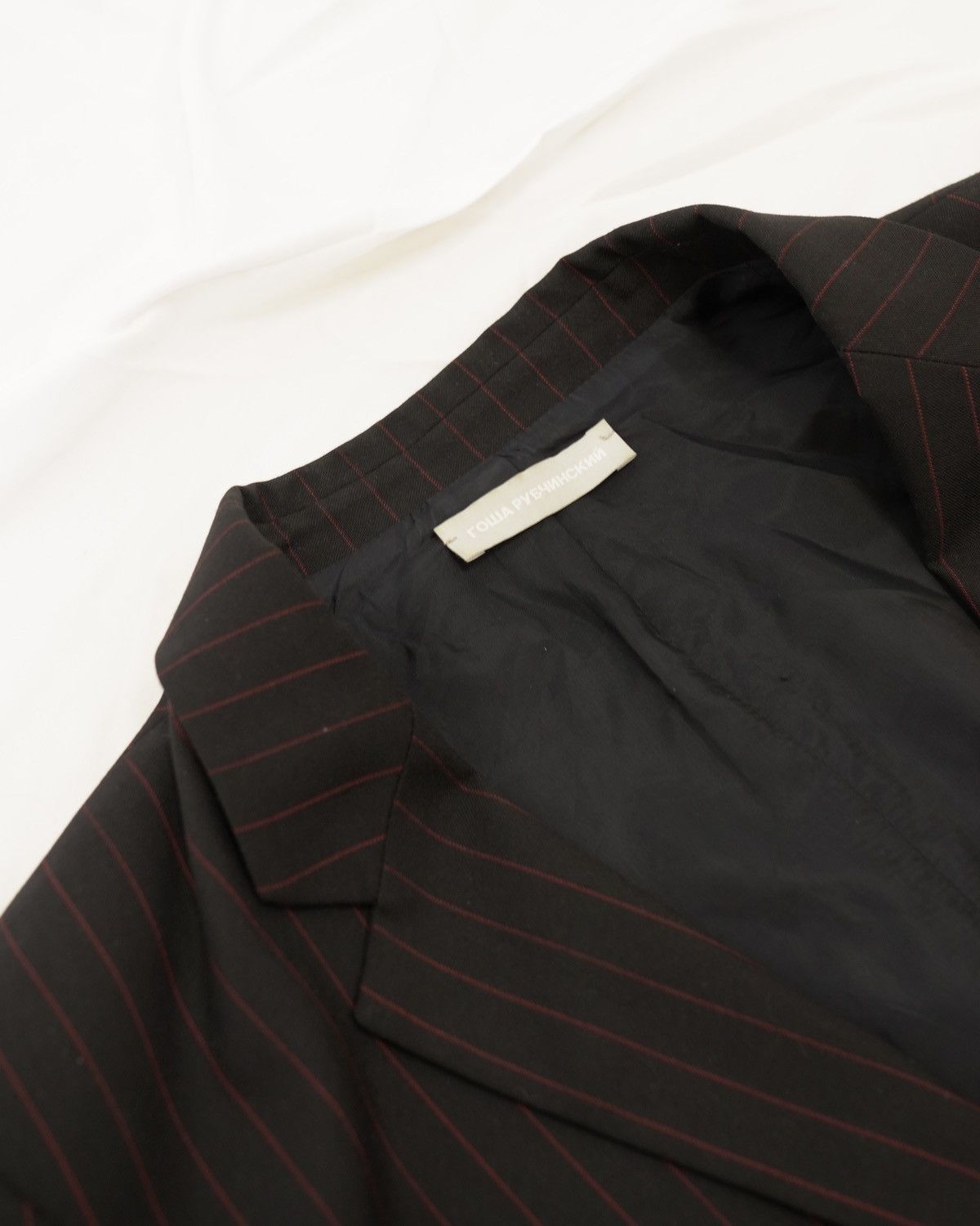 Gosha Rubchinskiy × PACCBET SS17 Striped Blazer w/ Rassvet Badges Size 46R - 5 Thumbnail