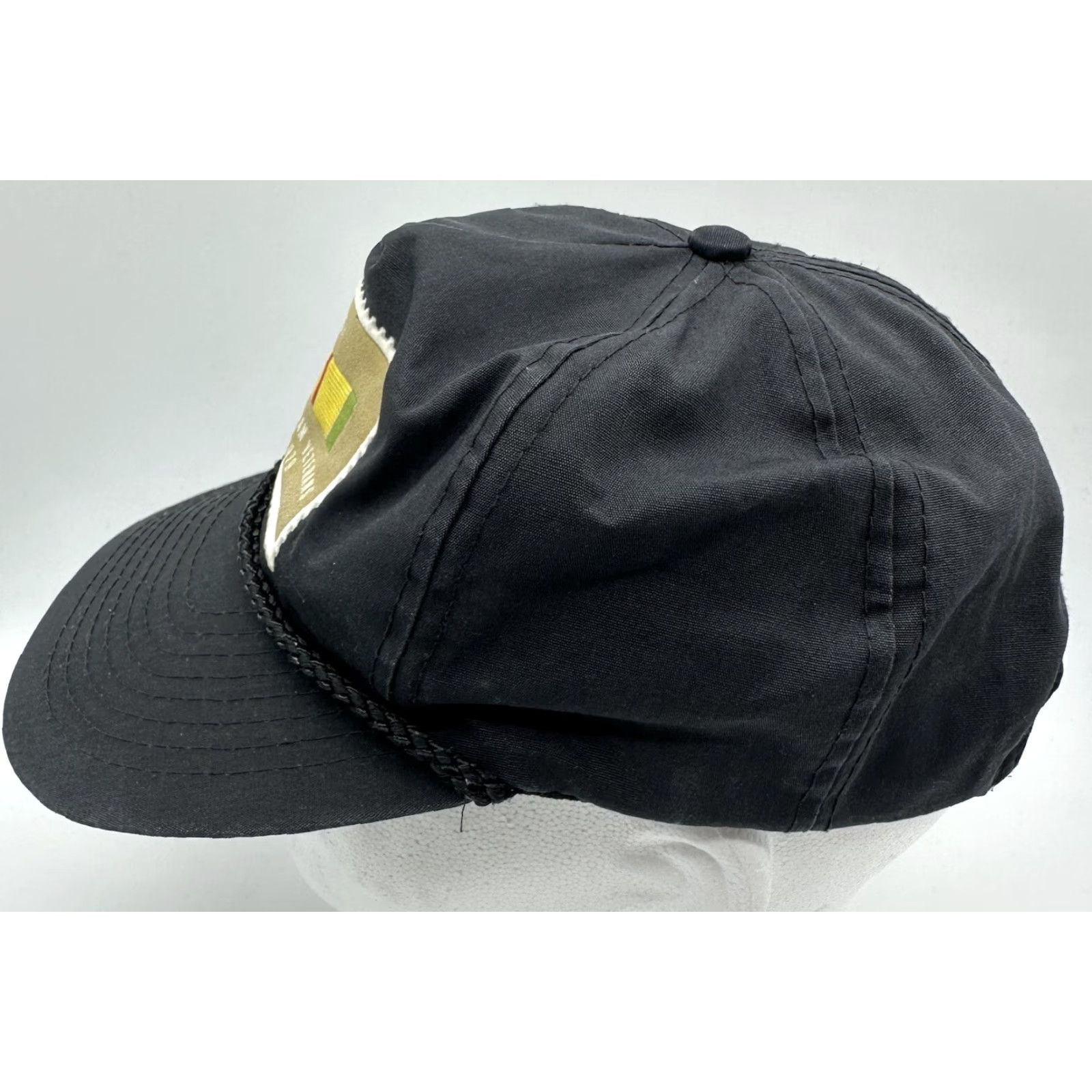 Stampd VINTAGE Vietnam Veteran Hat Black Cotton Canvas Adjustable Strap Baseball Cap Hat Unisex Adults Nissin Casual 90s Theme Boys Mens Girls KS Size ONE SIZE - 7 Thumbnail