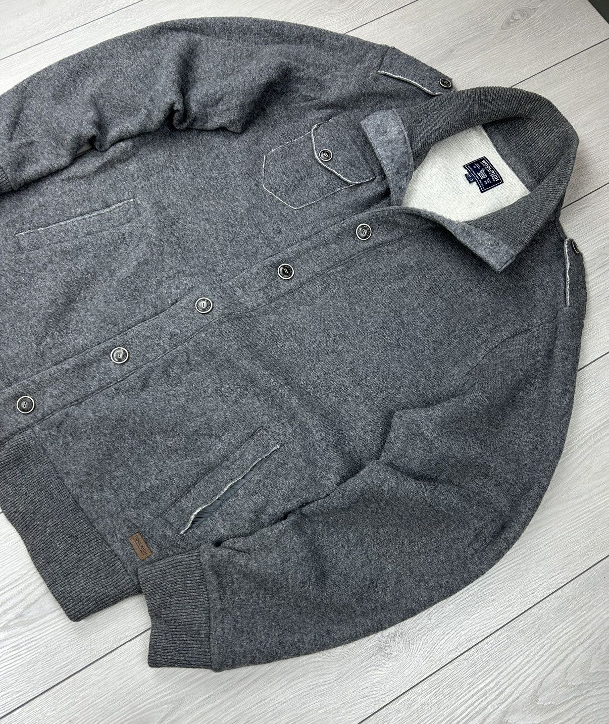 Woolrich Woolen Mills Woolrich Sweater Jacket Grey Size XL Size US XL / EU 56 / 4 - 3 Thumbnail