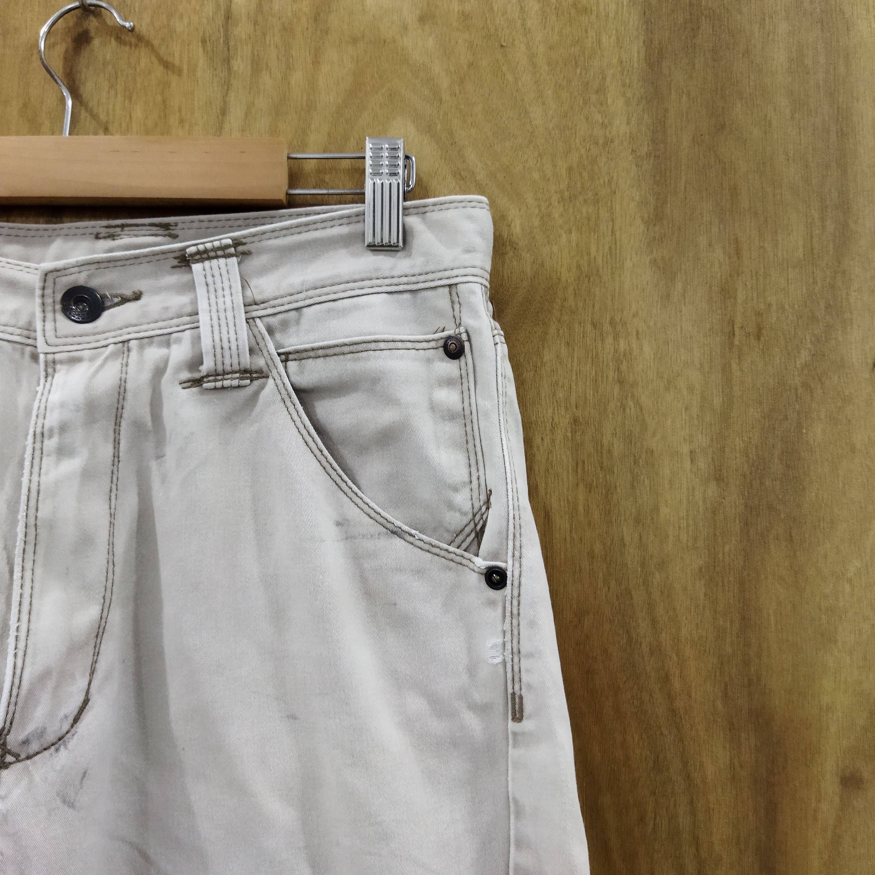 Japanese Brand EVENRIVER FADED DARK CREAM CARGO PANTS Size US 30 / EU 46 - 5 Thumbnail