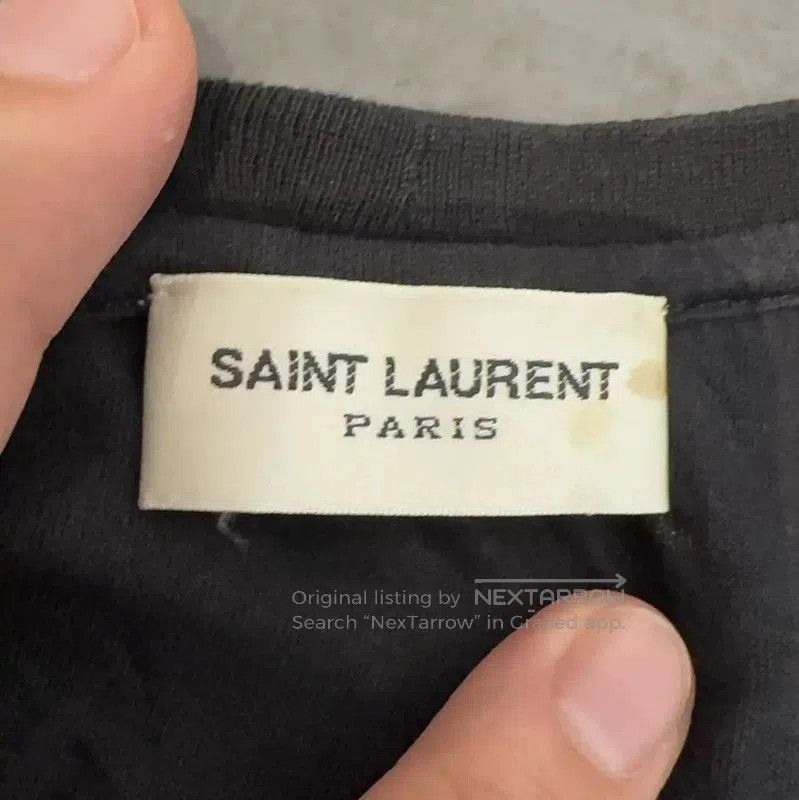 Yves Saint Laurent YSL Black Cotton Star Print Short Sleeve T-Shirt . Size L / US 10 / IT 46 - 3 Thumbnail