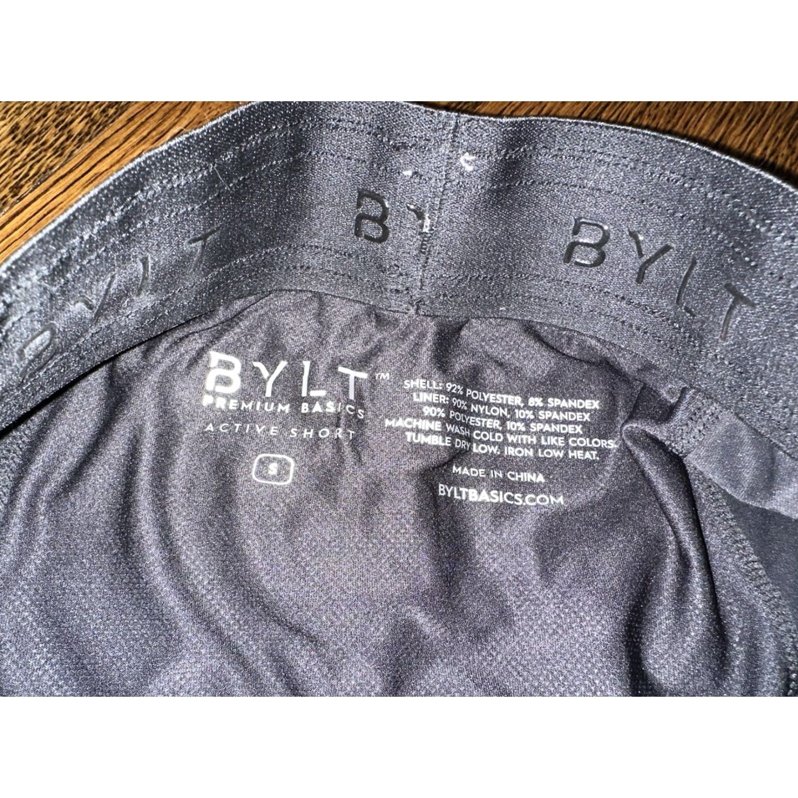 Asics BYLT Mens S 6" Active Training Shorts Drawstring Lined Cloud Dye Gray Polyester Spandex Athletic Pockets Lightweight Easy Care Size US 29 - 3 Thumbnail