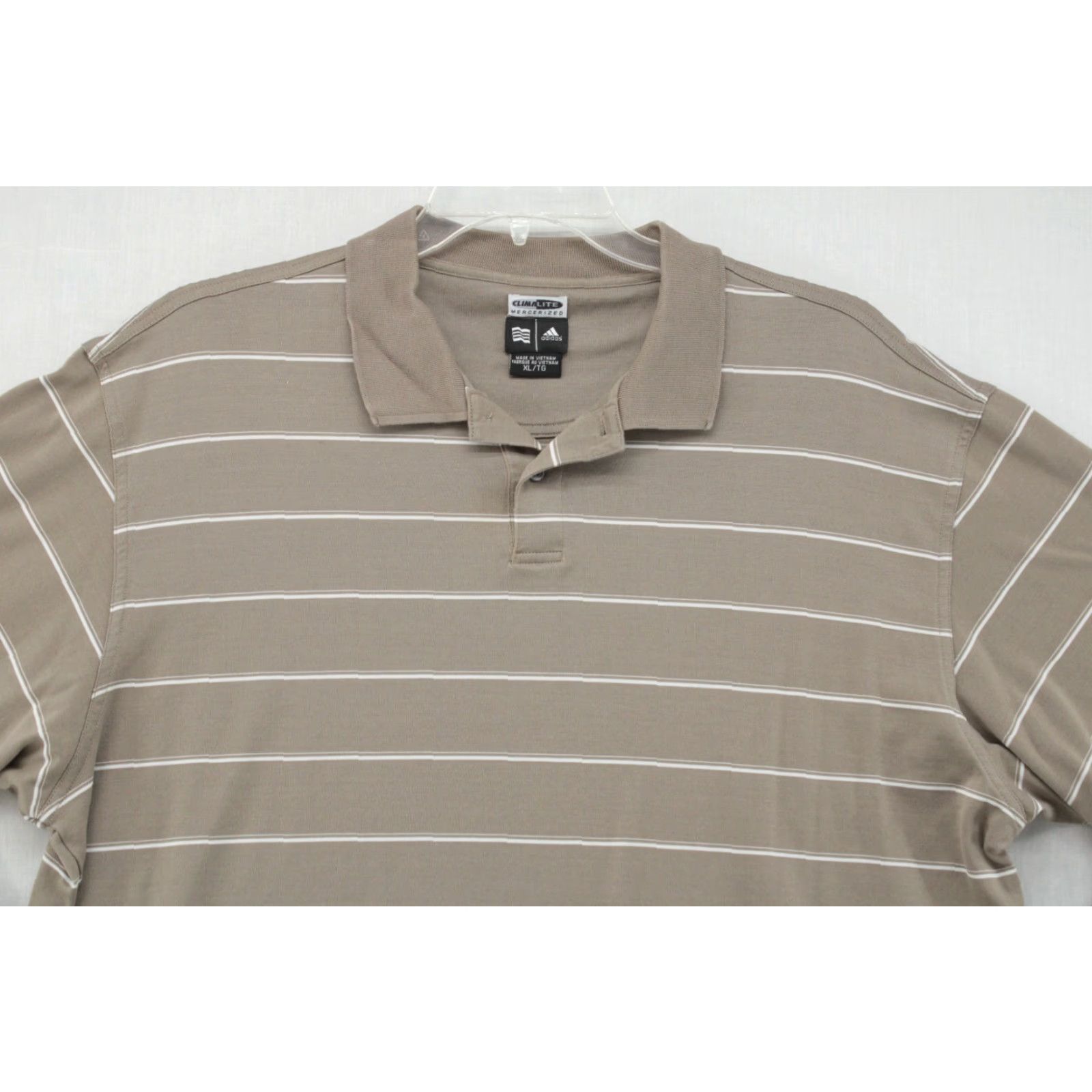 Adidas Adidas Shirt Men XL Brown Striped Golf Climalite Long Sleeve 1/4Button Pullover Size US XL / EU 56 / 4 - 3 Thumbnail