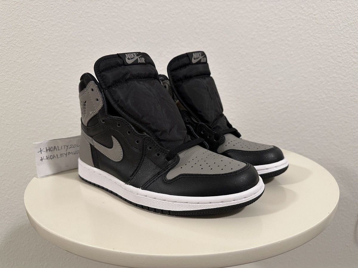 image of Air Jordan 1 Retro High OG Shadow 555088 013 Shoes in Grey, Men's (Size 7)
