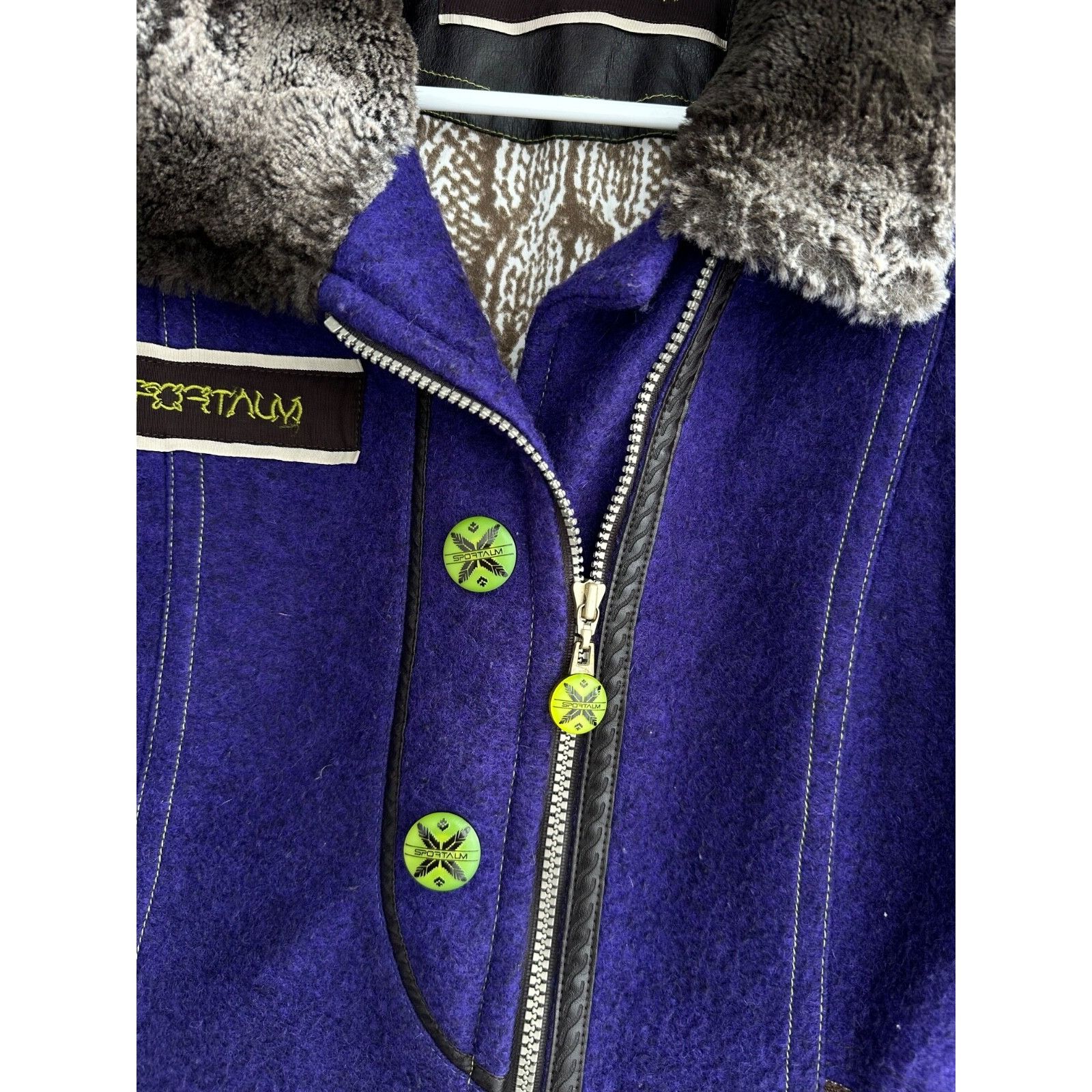 Sportalm Kitzbuhel VTG Sportalm Woman Wool Winter Jacket with Fur Collar Size M / US 6-8 / IT 42-44 - 6 Thumbnail
