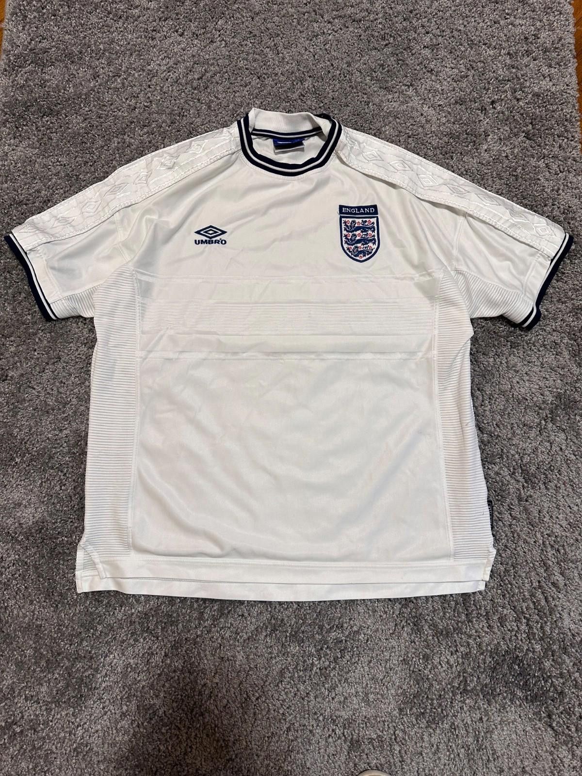 Umbro England Home football shirt 1999 Soccer Umbro Jersey SZ XXL Size US XXL / EU 58 / 5 - 1 Thumbnail