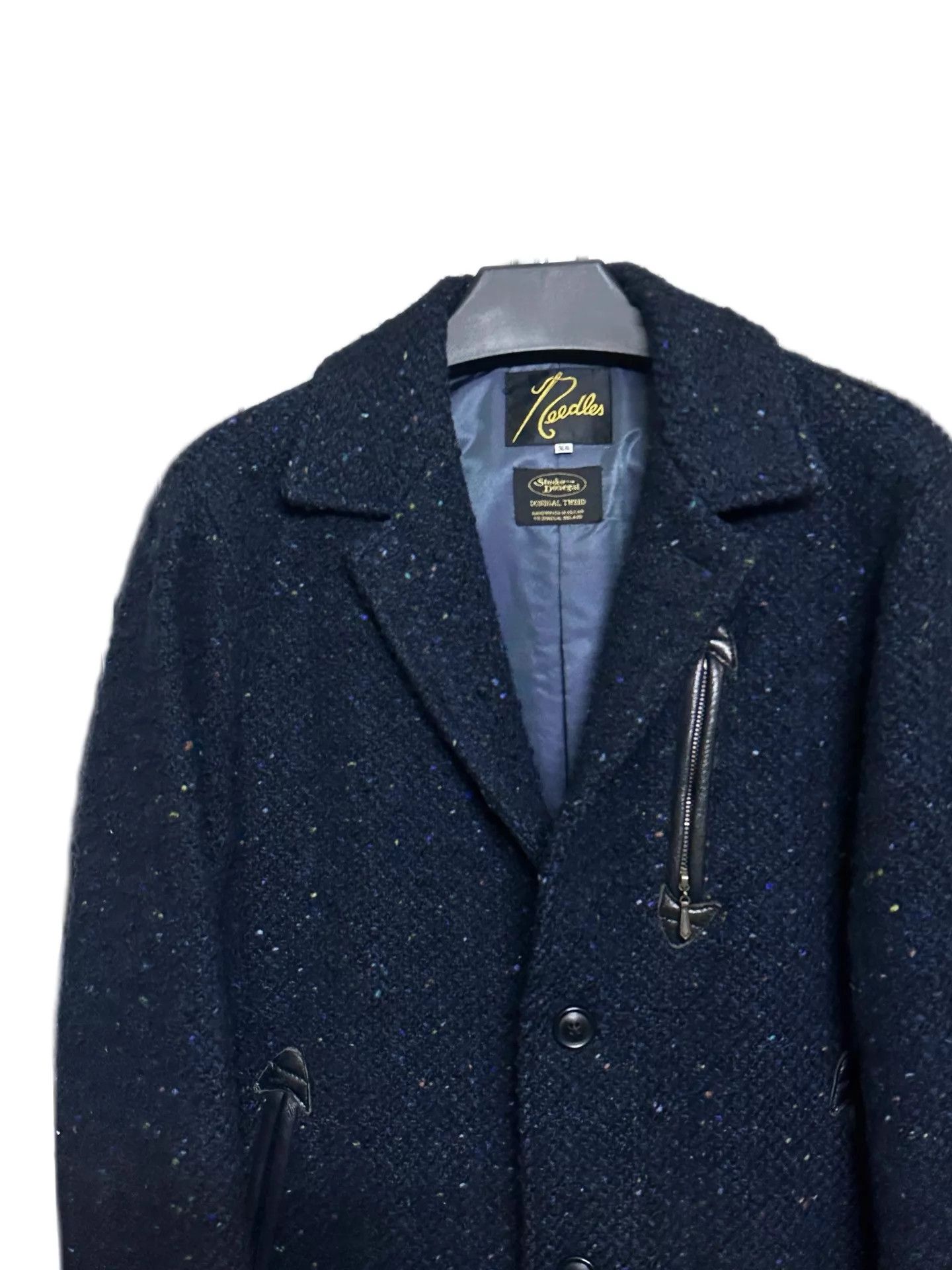Needles Needles Classic Donegal Tweed Wool Deerskin Trim Jacket XS Size US XS / EU 42 / 0 - 5 Thumbnail