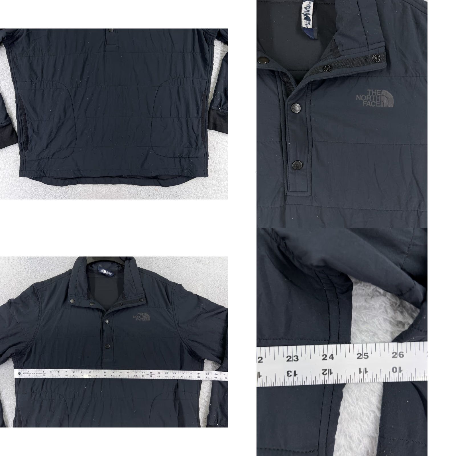 The North Face The North Face Sweater Mens XL Black 1/4 Button Pocket Polyester Knit Mock Neck Pullover Size US XL / EU 56 / 4 - 8 Thumbnail
