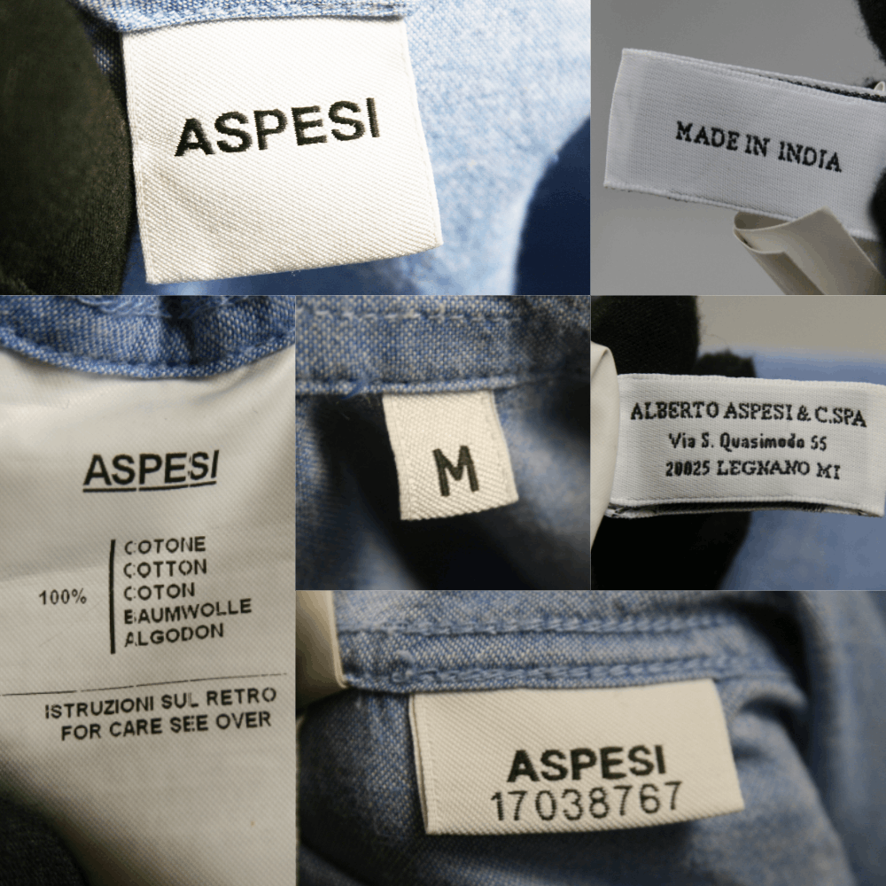 Aspesi Classic Cotton Chambray Shirt Size US M / EU 48-50 / 2 - 10 Thumbnail
