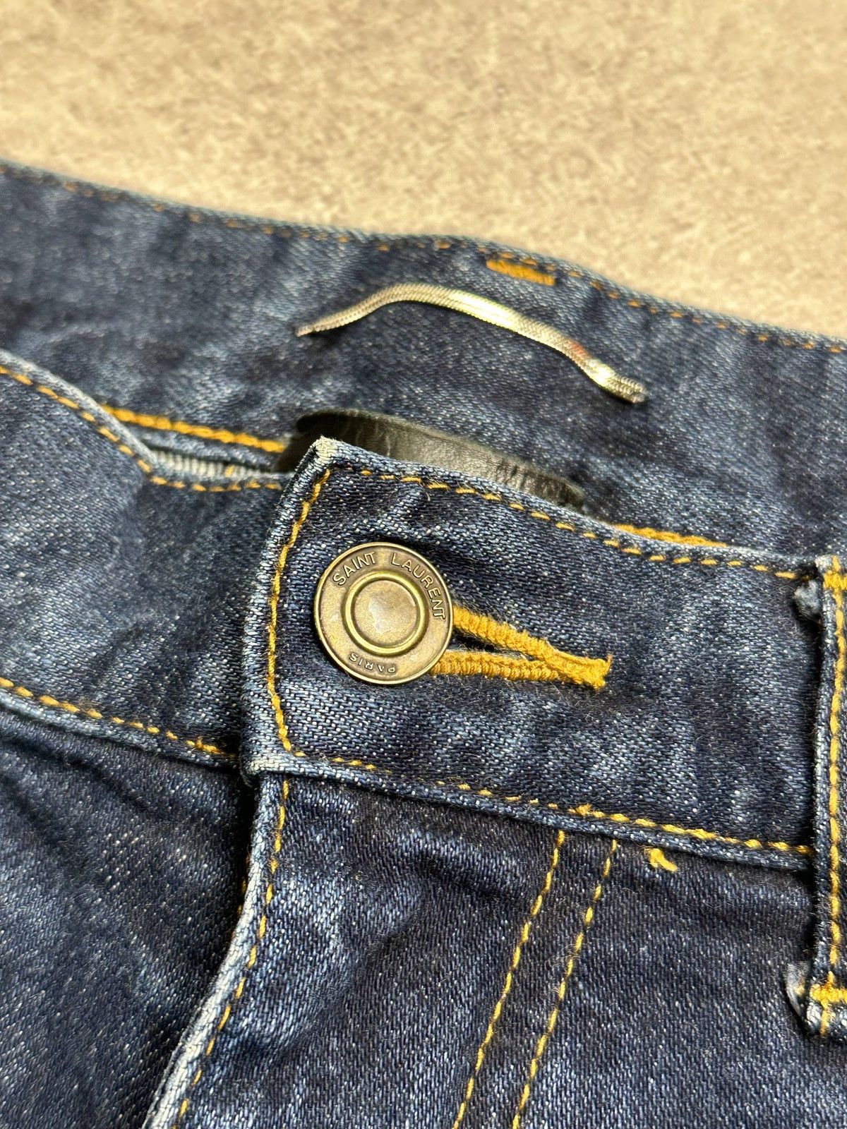 Saint Laurent Paris Saint Laurent Paris Cropped Denim Shorts Rare 31 Size US 31 - 5 Thumbnail