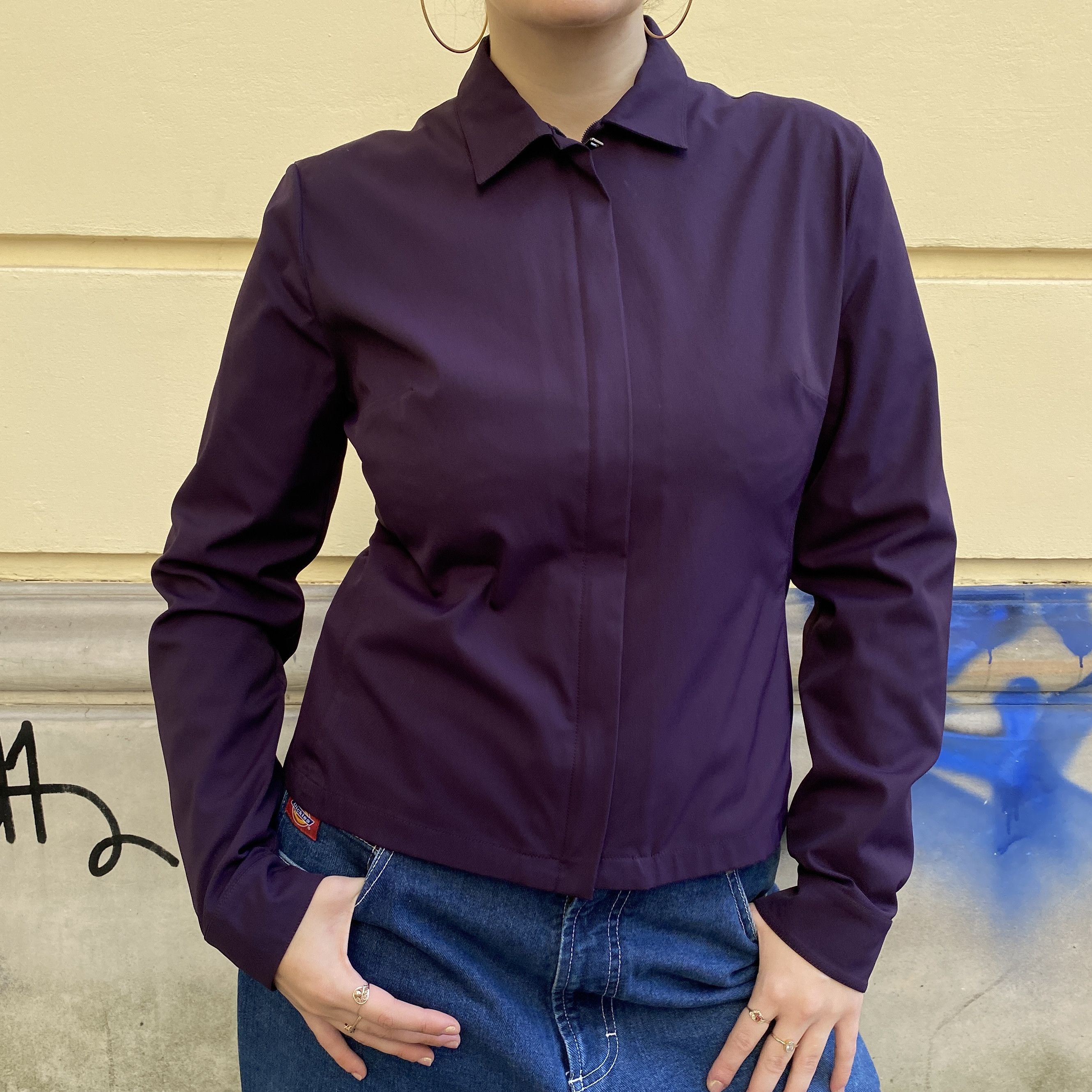 Prada Prada 2008 purple nylon zip-up blazer - XL Size XL / US 12-14 / IT 48-50 - 3 Thumbnail