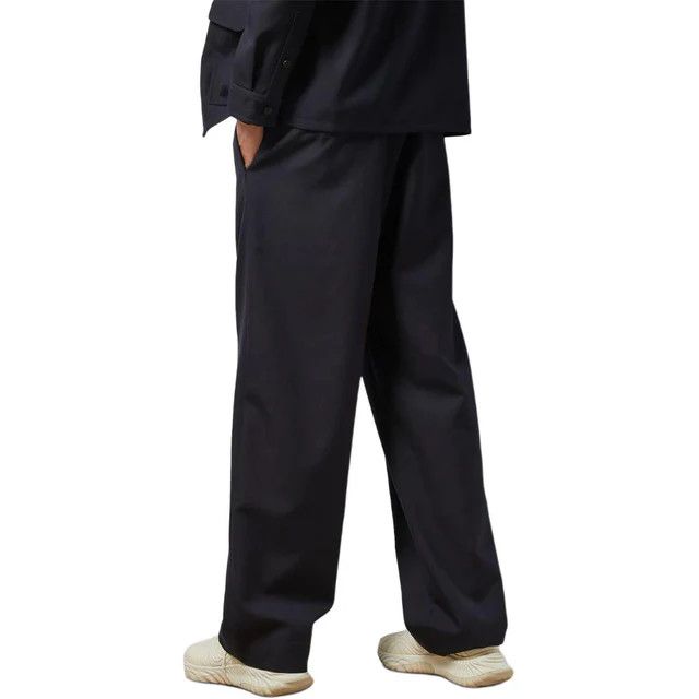 o1loc1c0326 770333 Wool Twill Jogging Pants in Dark Blue