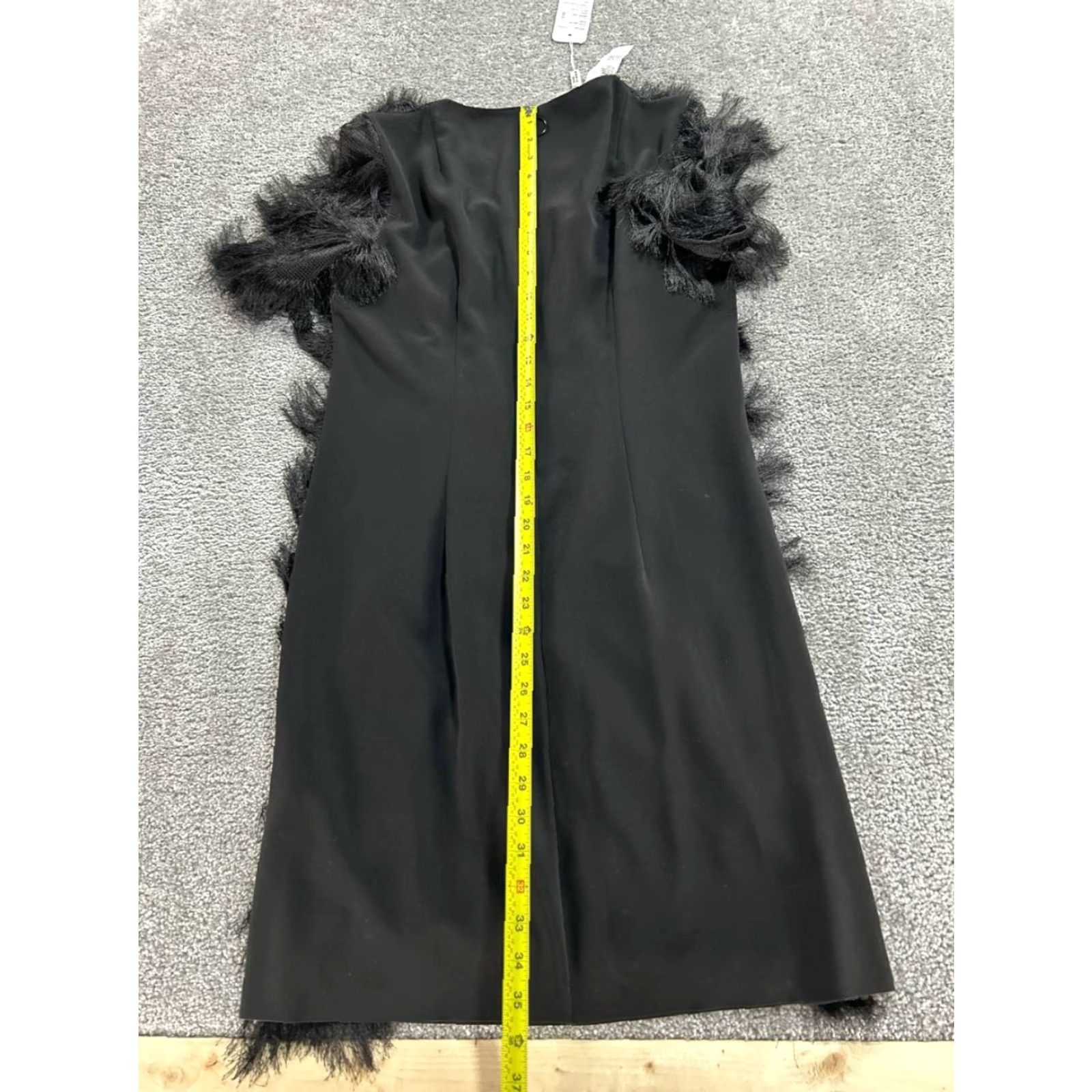 Akris Akris Dress Womens 6 Black Fringe Faux Fur New Size M / US 6-8 / IT 42-44 - 7 Thumbnail
