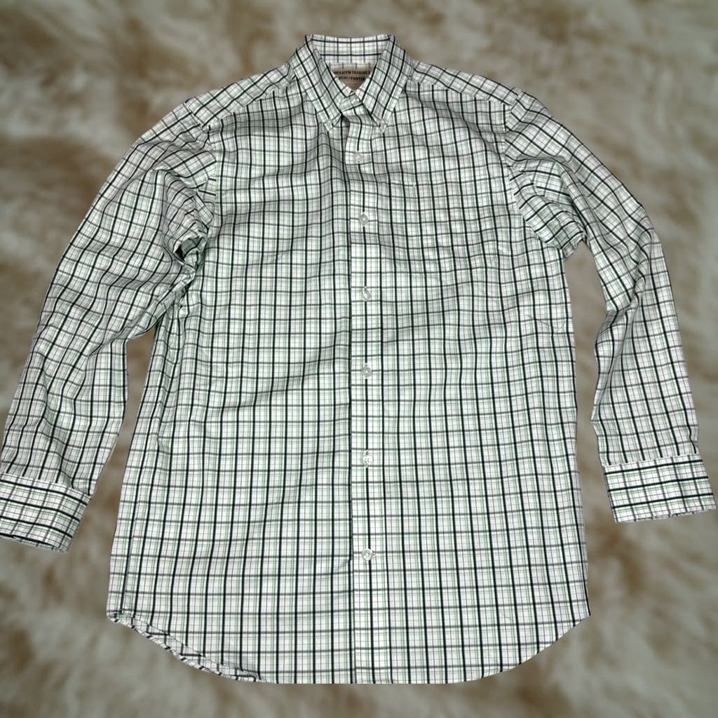 CO Duluth Mens Relaxed Fit Wrinkle Fighter Cotton Shirt Sz S Green Plaid Button-Up Long Sleeve Shirt Mens Size US S / EU 44-46 / 1 - 1 Thumbnail
