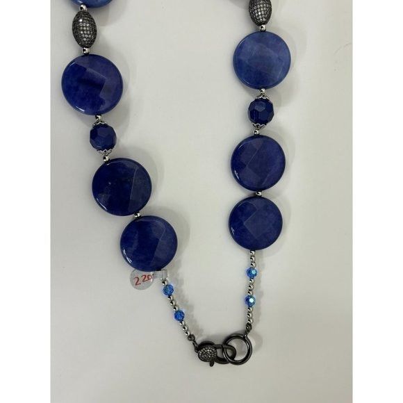 Handmade Lapis Lazuli & Druzy Necklace Size ONE SIZE - 1 Thumbnail