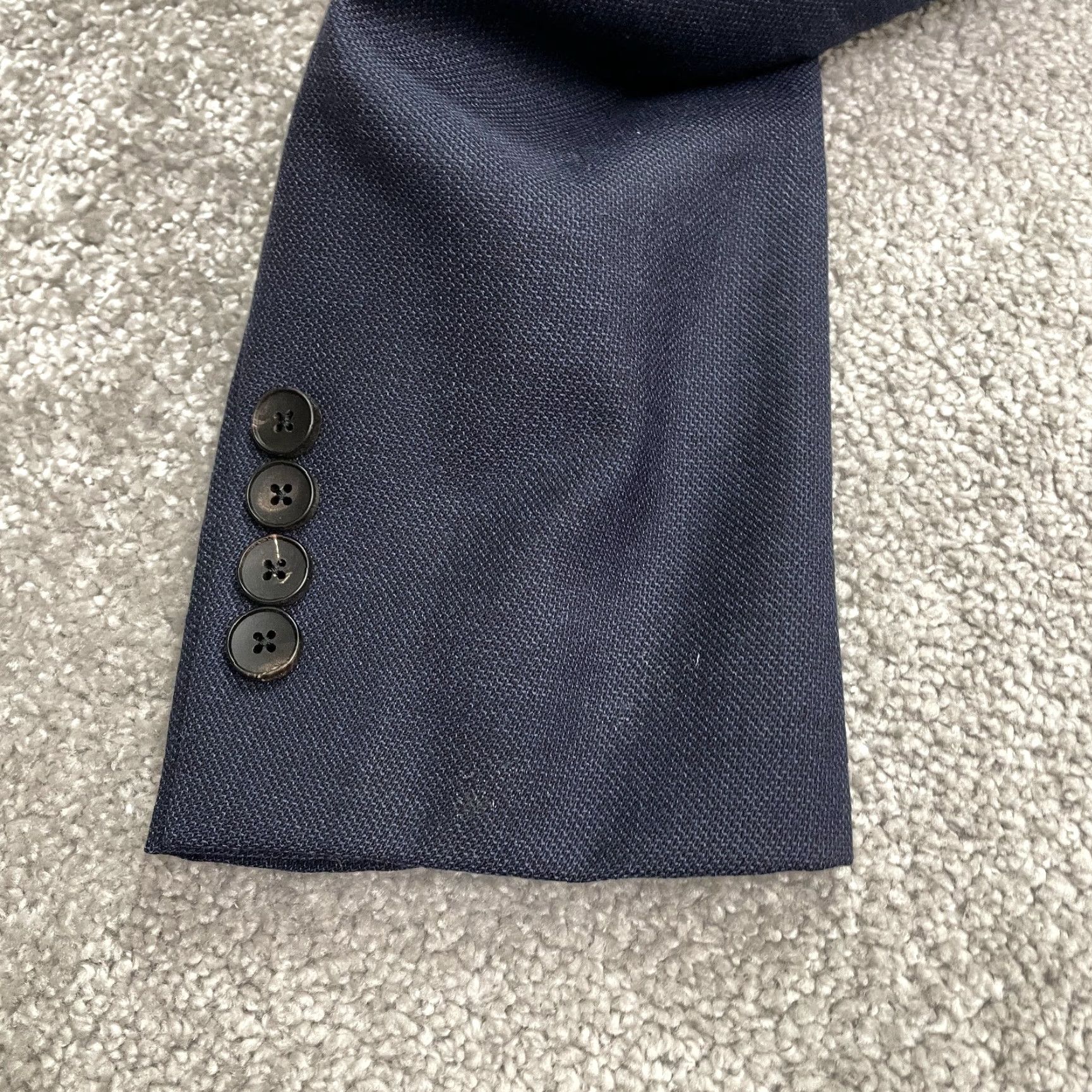 Ermenegildo Zegna Zegna Blazer Mens 8-52C Navy Blue Italy Style Sport Coat Formal Size 42R - 4 Thumbnail