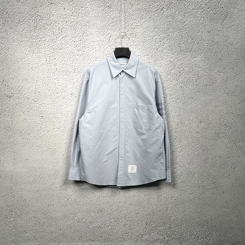 Thom Browne Thom browne Light blue cuff four-bar Oxford cloth shirt 250 Size US M / EU 48-50 / 2 - 1 Thumbnail