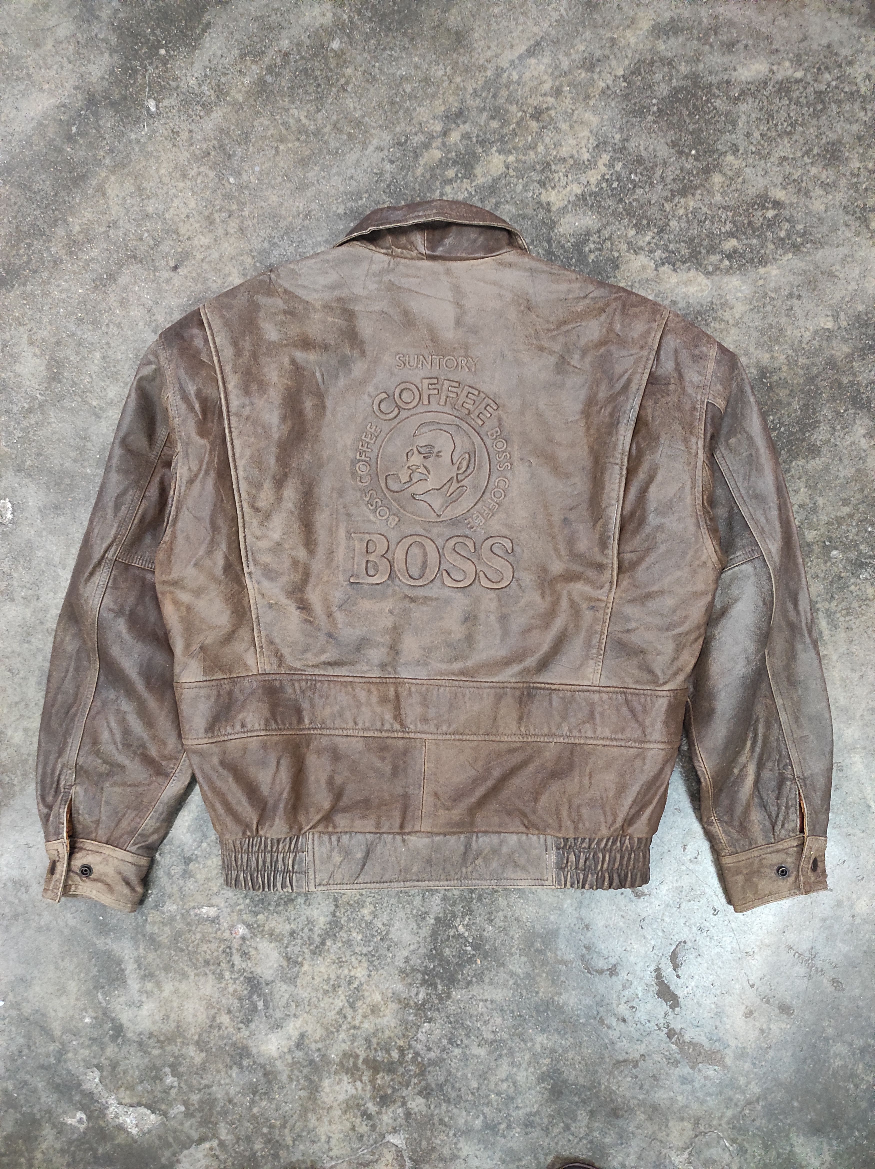 ジャケット・アウター 90s boss suntory A-2 real leather jacket 90s boss suntory A-2 real leather jacket