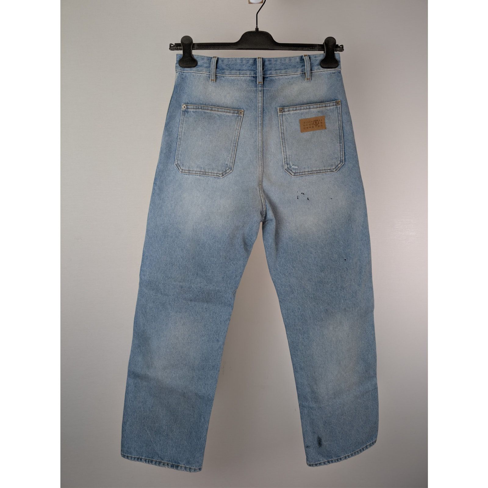 Maison Margiela o1rshd1 distressed straight-leg denim jeans blue used wash Size US 30 / EU 46 - 10 Thumbnail
