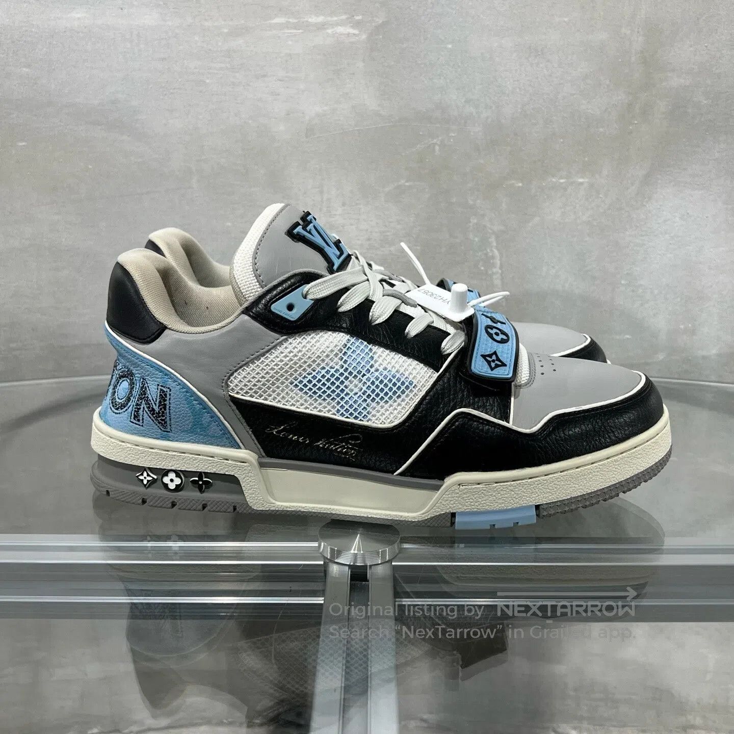Louis Vuitton Louis Vuitton Trainer Black and Blue Velcro shoes Size US 9 / EU 42 - 4 Thumbnail