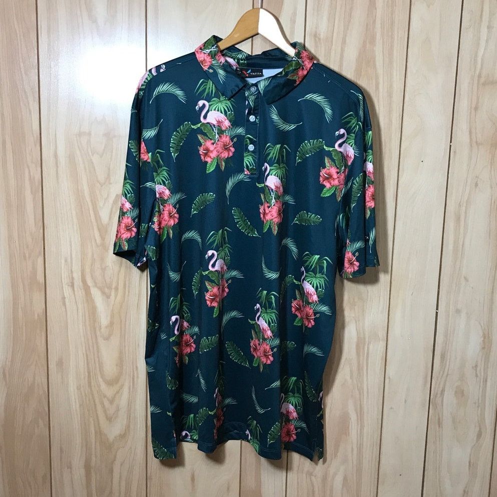 Other Yatta Flamingo Collared Short Sleeve Polo Golf Shirt XL Size US XL / EU 56 / 4 - 1 Thumbnail
