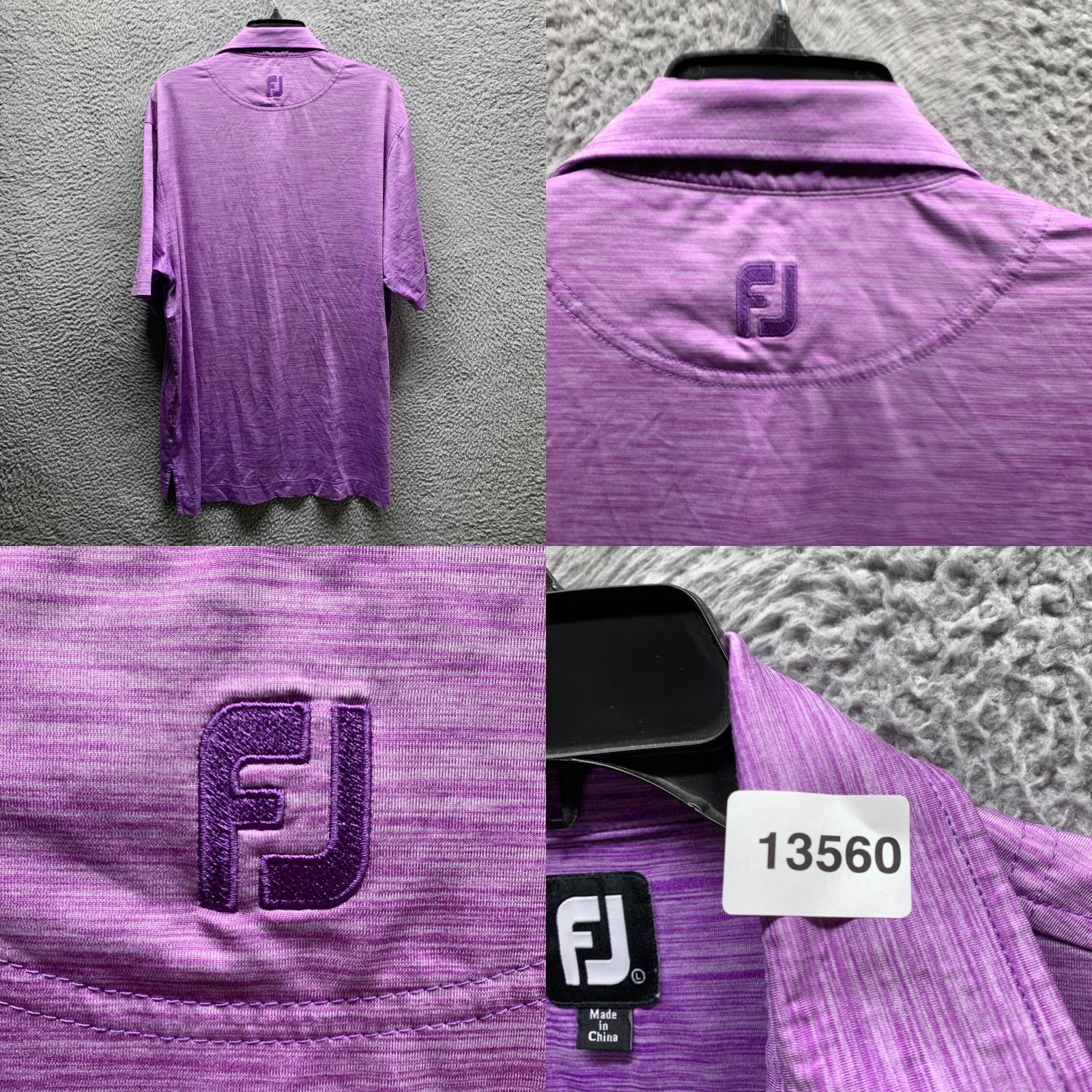 Footjoy FootJoy Polo Shirt Adult Large Purple Pastel Golf Mens Polo Short Sleeve Collared Stretch Casual 90s Sports FootJoy Men Size US L / EU 52-54 / 3 - 9 Thumbnail