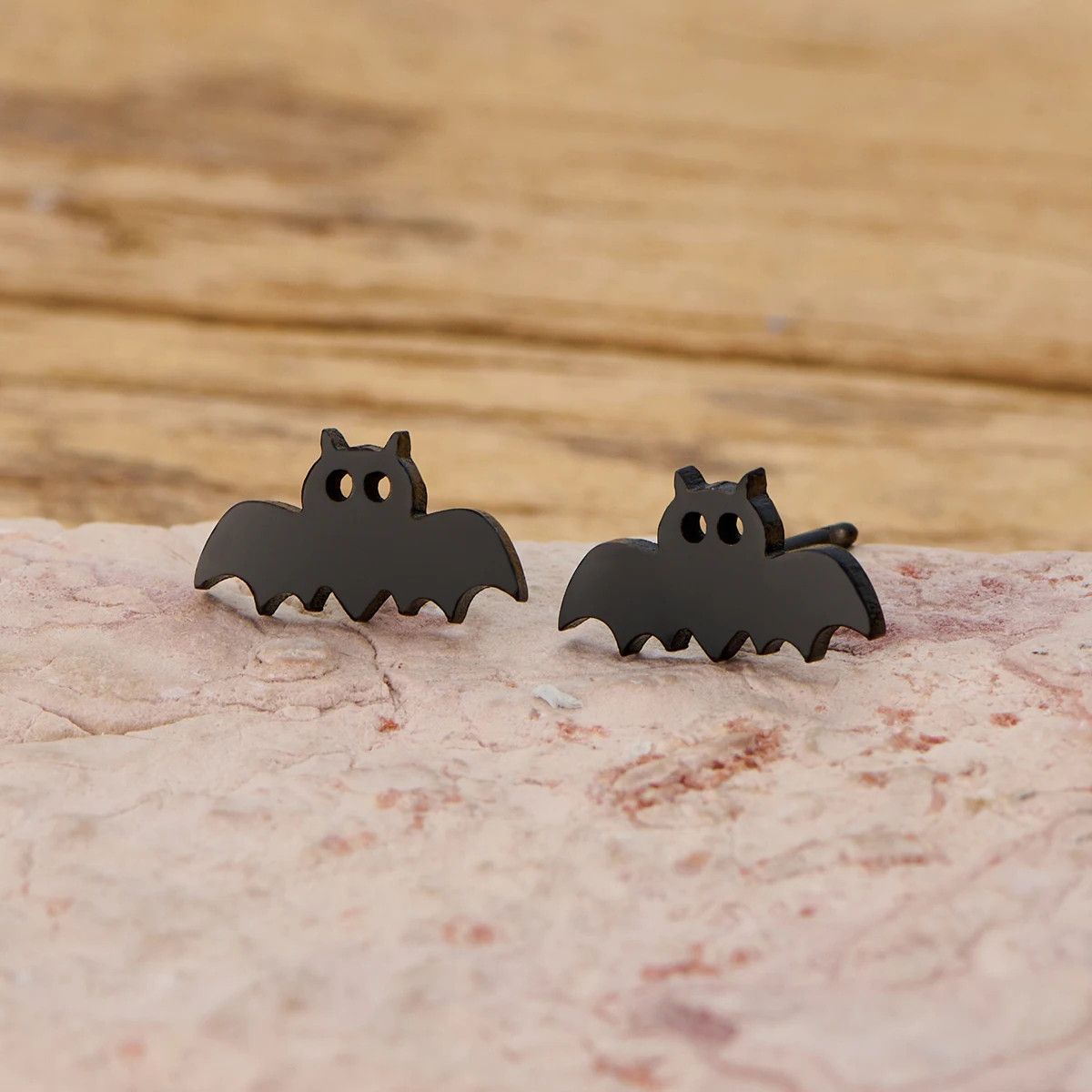 Jewelry Mini Bat Stud Earrings Charm Earring Gift Size ONE SIZE - 1 Preview