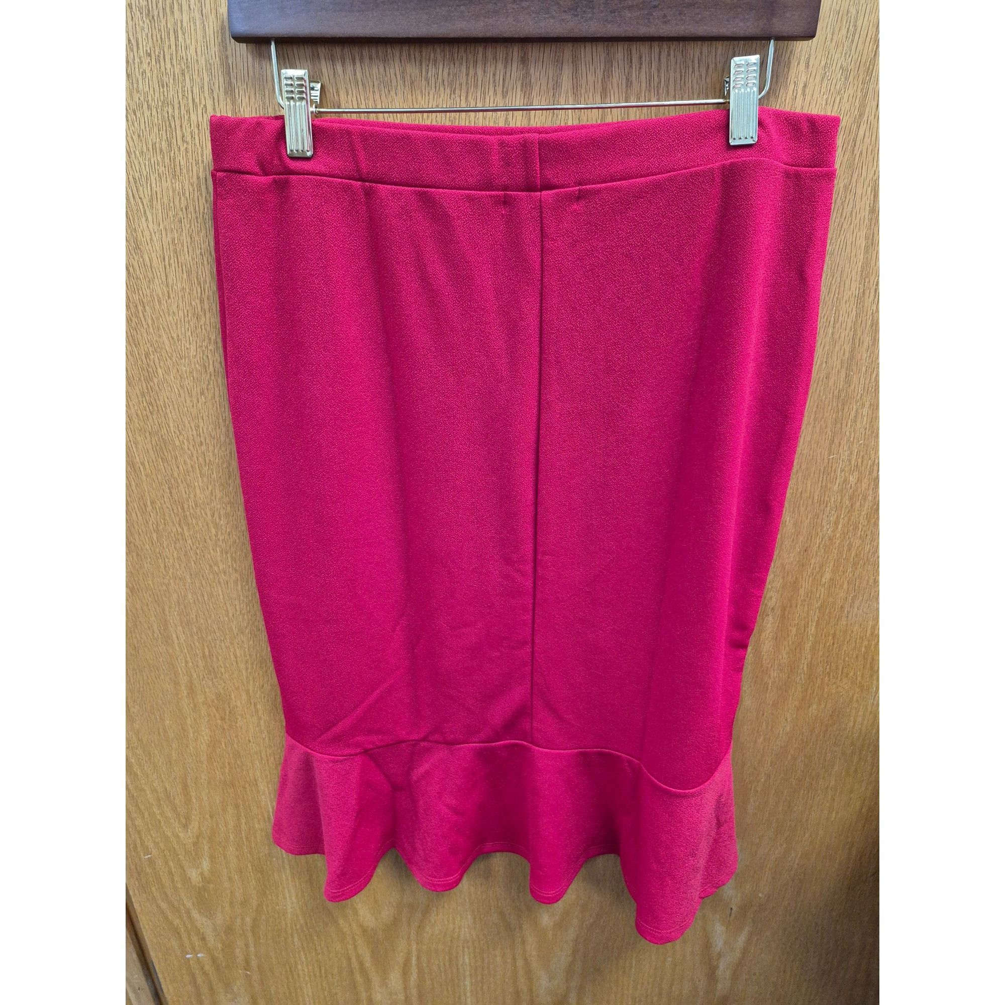 Other Red Ruffle Mermaid Skirt By Amie 1X (Other Sizes Available) Size ONE SIZE - 4 Thumbnail