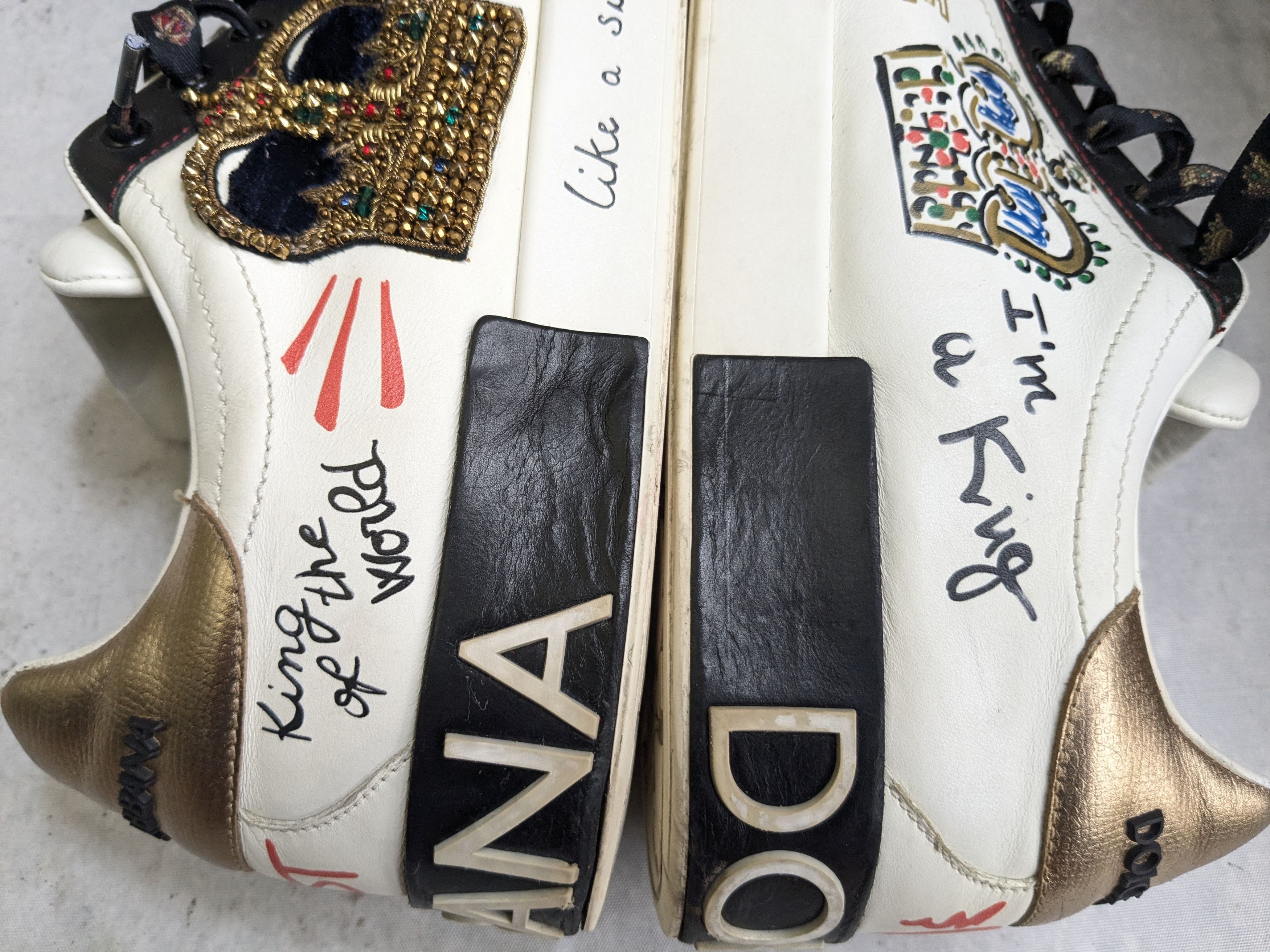 Dolce & Gabbana Dolce & Gabbana Portofino Sneakers White 11 Crown King Size US 11 / EU 44 - 13 Thumbnail